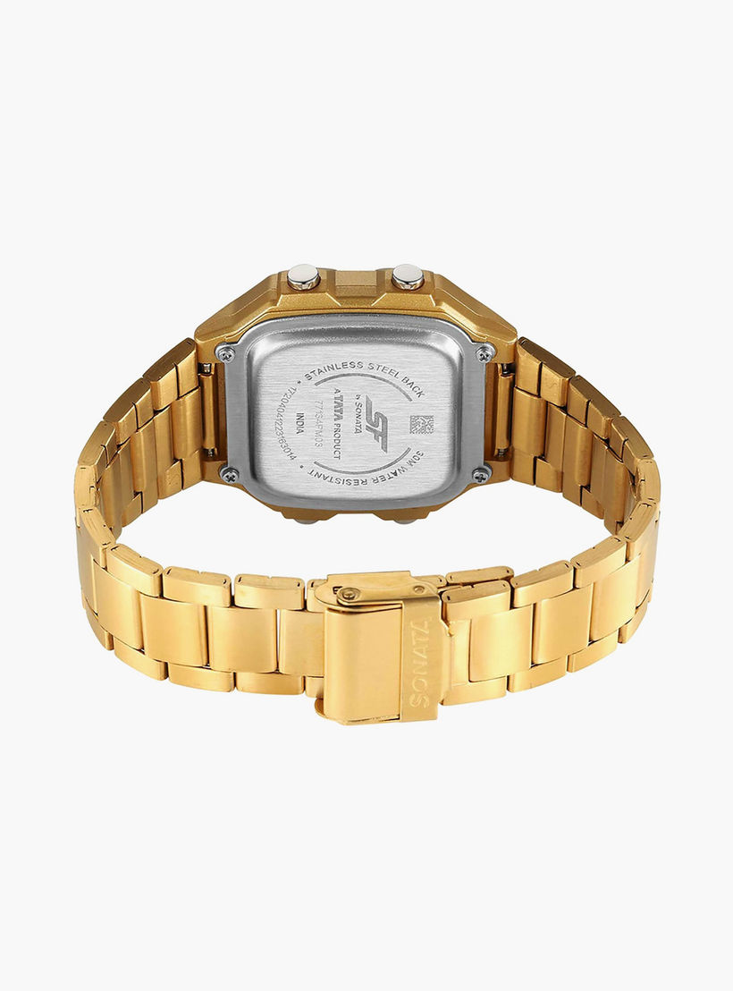 Sonata Gold Digital Stainless Steel Watch | 77134PM03-men-watchesandjewellery-watches-image-4
