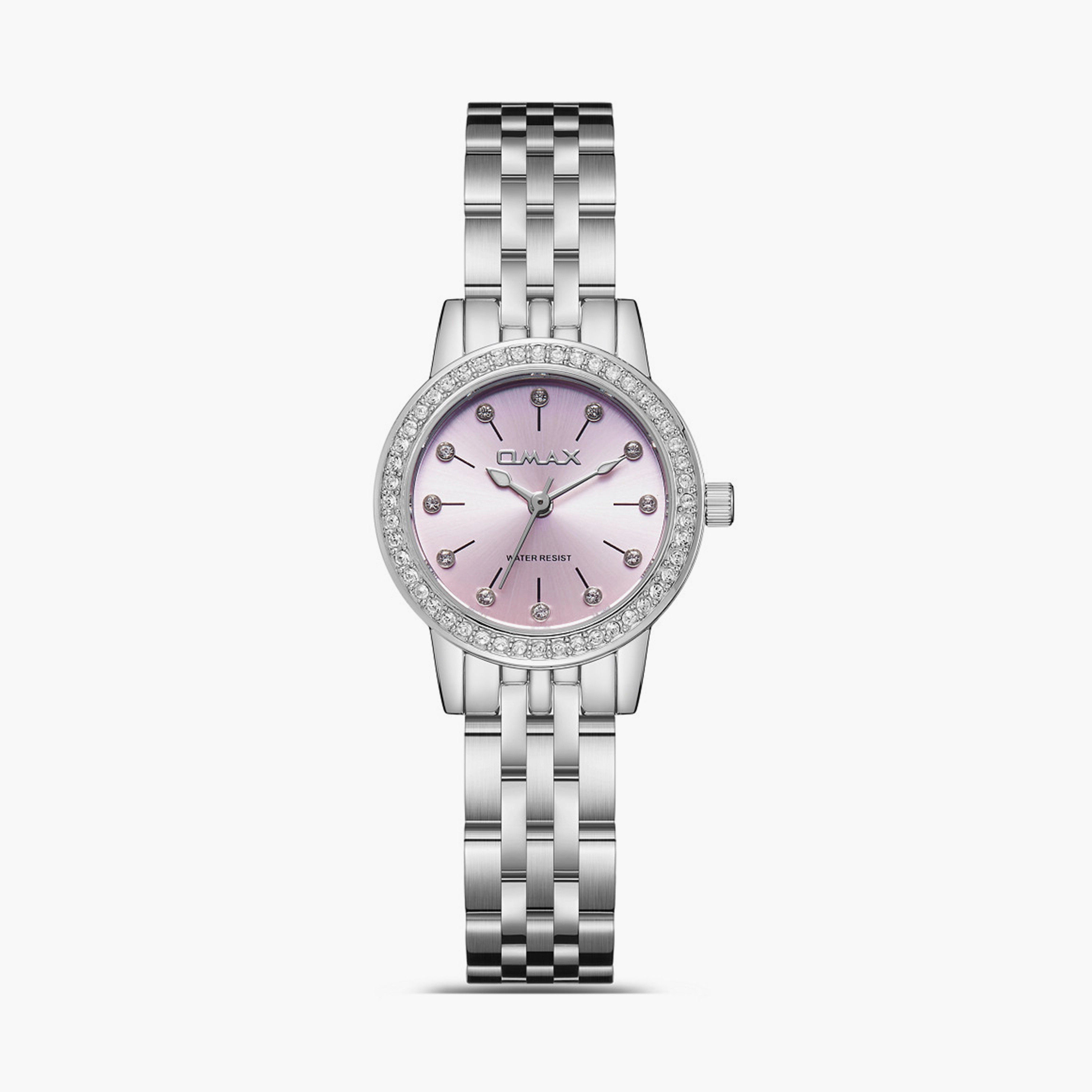 أوماكس- ساعة تناظرية للنساء سوار معدني لون فضي 26مم | SQ-BS006PU3S-women-watchesandjewellery-watches-image-1