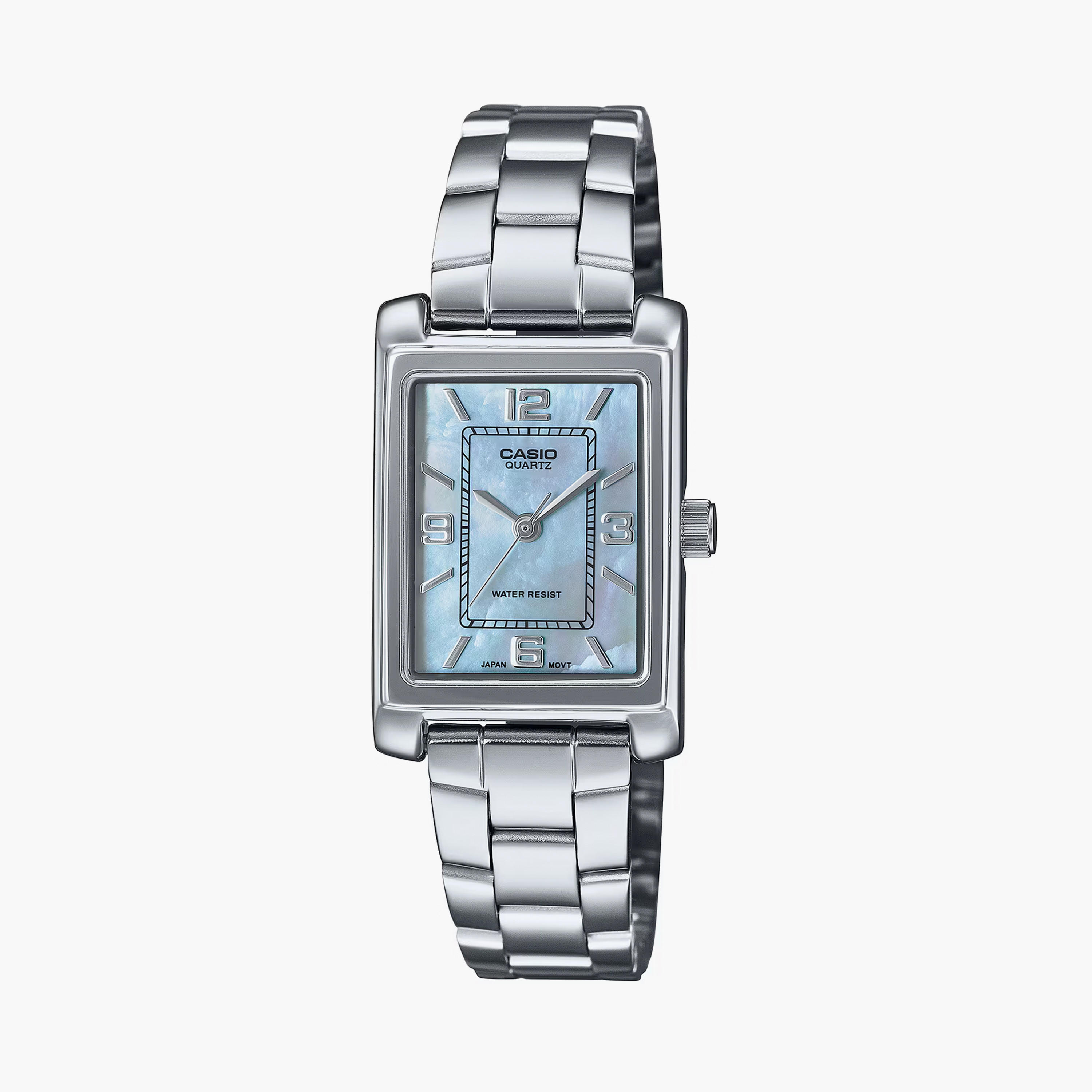 Casio Women's 21 MM Blue Analog Stainless Steel Strap Watch | LTP-1234DS-2ADF-women-watchesandjewellery-watches-image-1