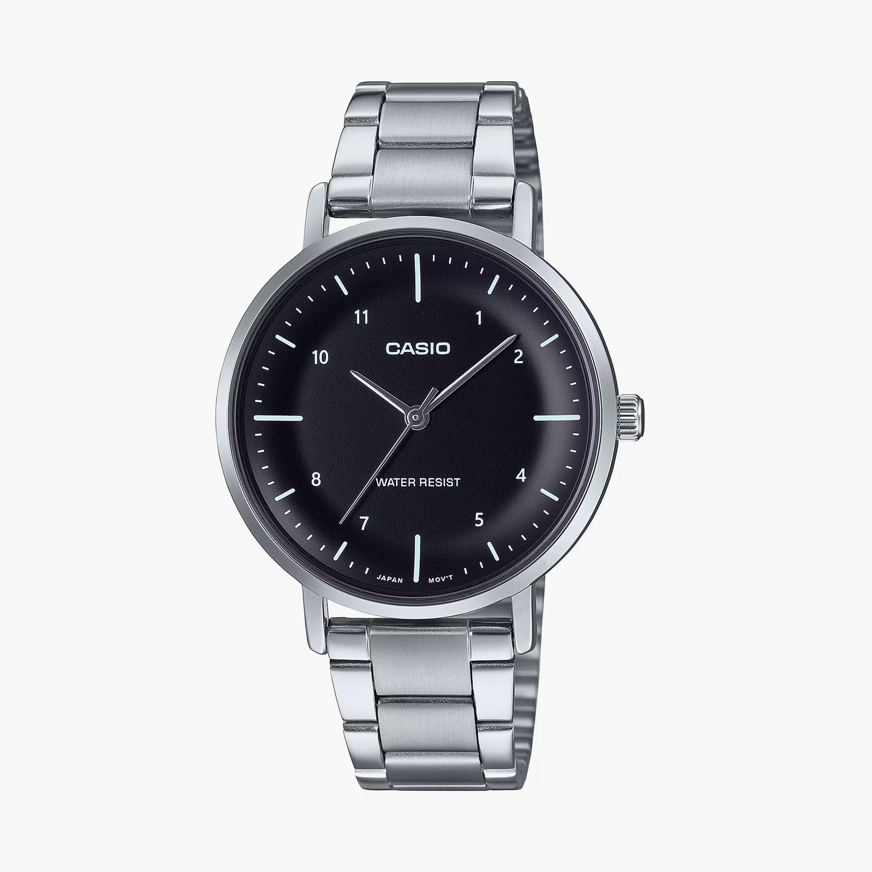 Casio Women's 34 MM Silver Analog Stainless Steel Strap Watch | LTP-VT03D-1BDF-women-watchesandjewellery-watches-image-1