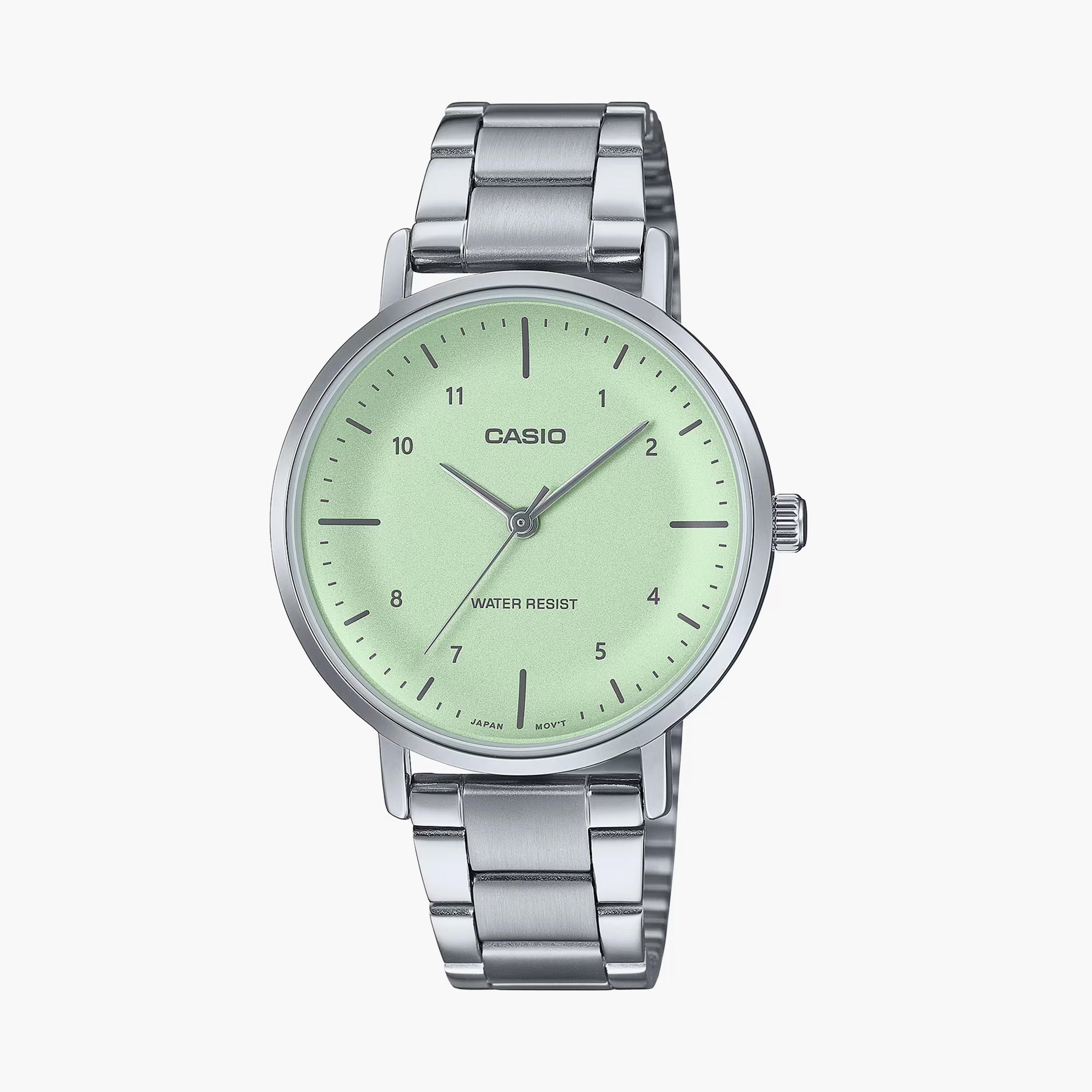 Casio Women's 34 MM Silver Analog Stainless Steel Strap Watch | LTP-VT03D-3BDF-women-watchesandjewellery-watches-image-1