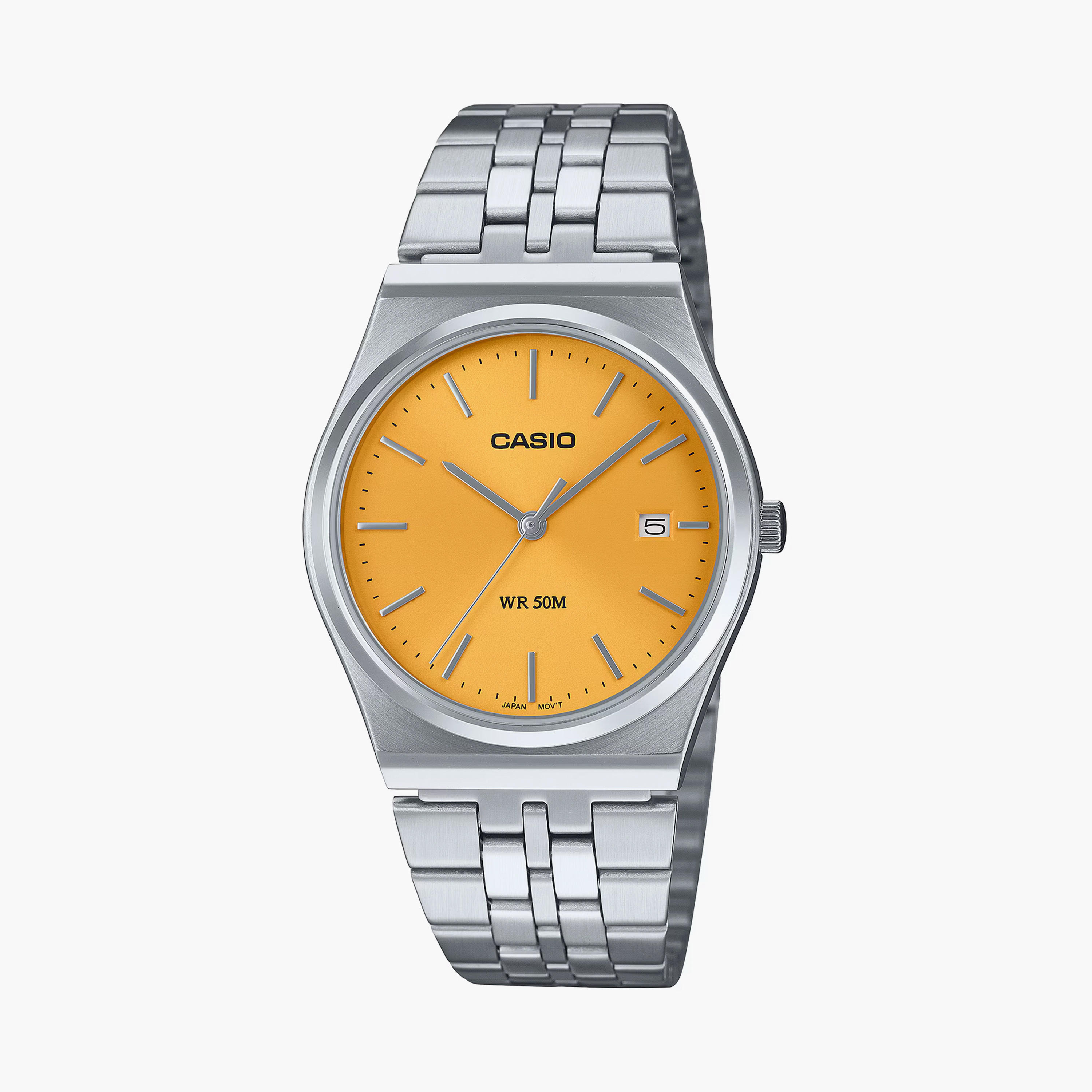 Casio Men's 35 MM Silver Analog Stainless Steel Strap Watch | MTP-B145D-9AVDF-men-watchesandjewellery-watches-image-1