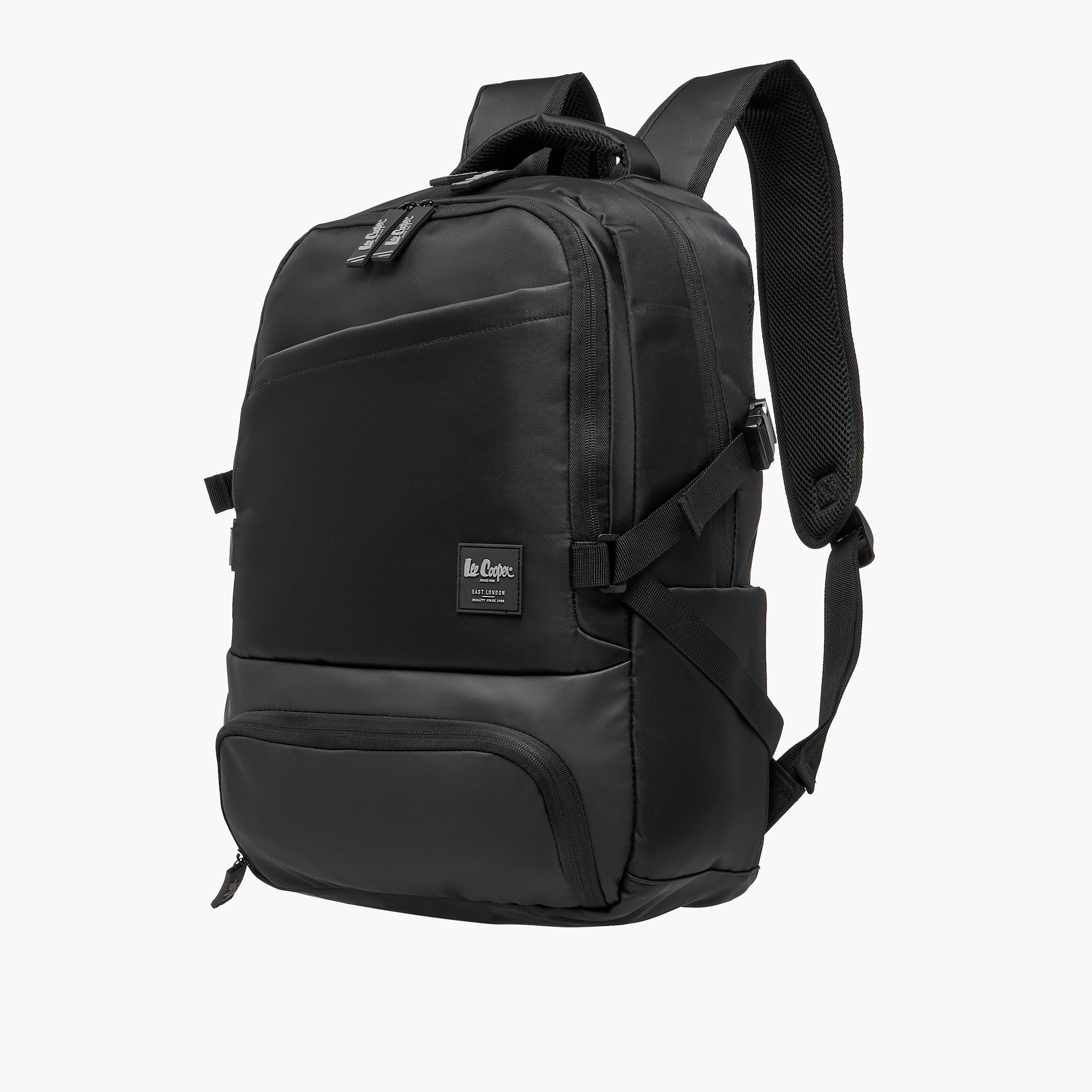 شنطة ظهر بألواح وسحاب إغلاق بسحاب وحمّالات قابلة للتعديل من لي كوبر - 47x32x15 سم-men-bags-image-4