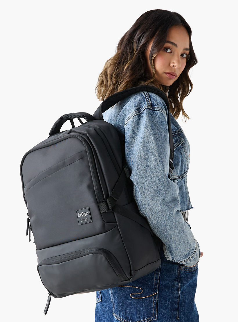 شنطة ظهر بألواح وسحاب إغلاق بسحاب وحمّالات قابلة للتعديل من لي كوبر - 47x32x15 سم-men-bags-image-3