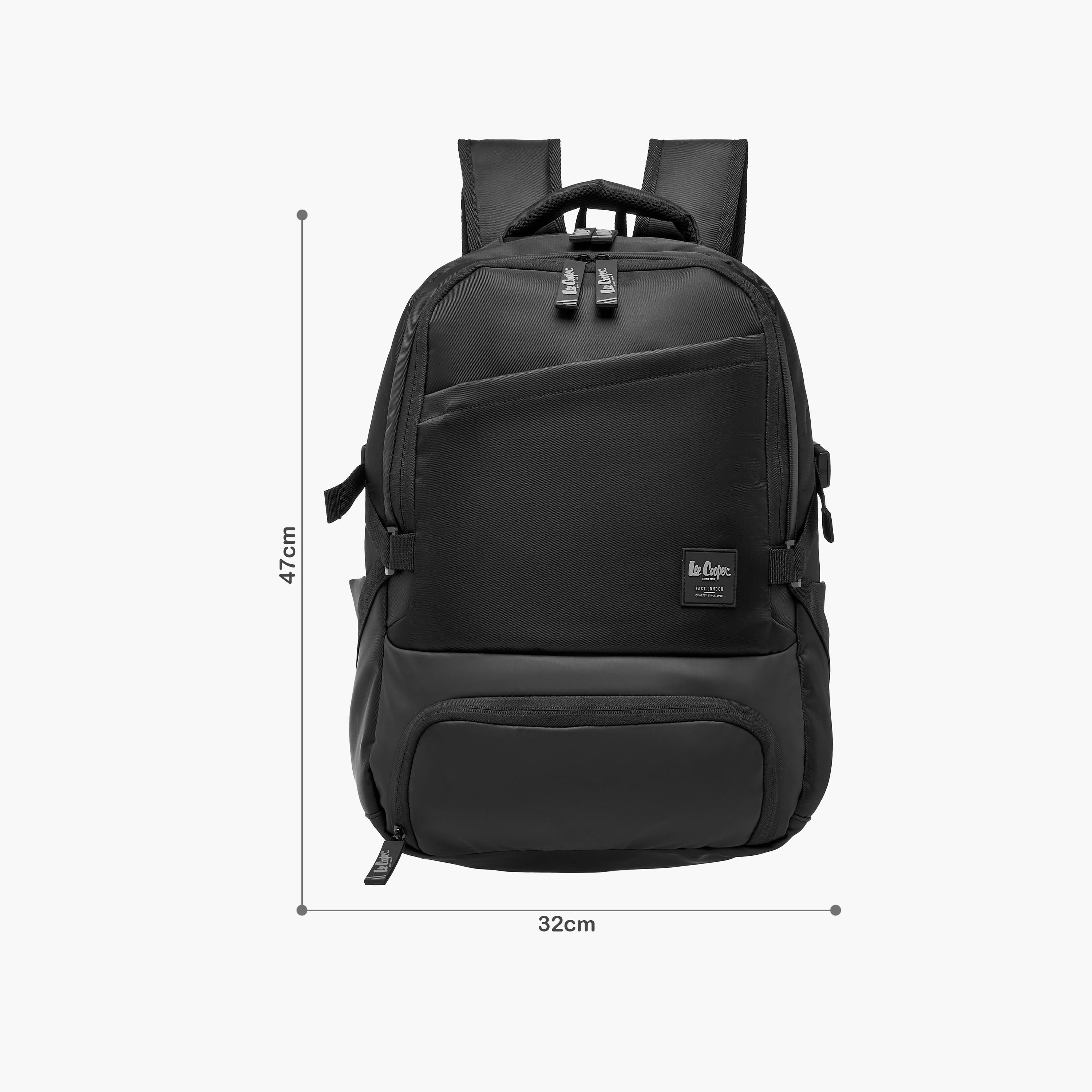 شنطة ظهر بألواح وسحاب إغلاق بسحاب وحمّالات قابلة للتعديل من لي كوبر - 47x32x15 سم-men-bags-image-2