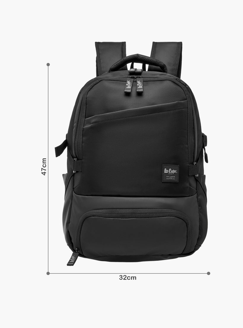 شنطة ظهر بألواح وسحاب إغلاق بسحاب وحمّالات قابلة للتعديل من لي كوبر - 47x32x15 سم-men-bags-image-2