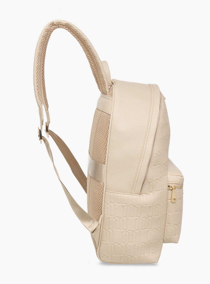 شنطة ظهر بنقوش مونوجرام وجيب لابتوب من ميسي-women-bagsandwallets-backpacks-image-7