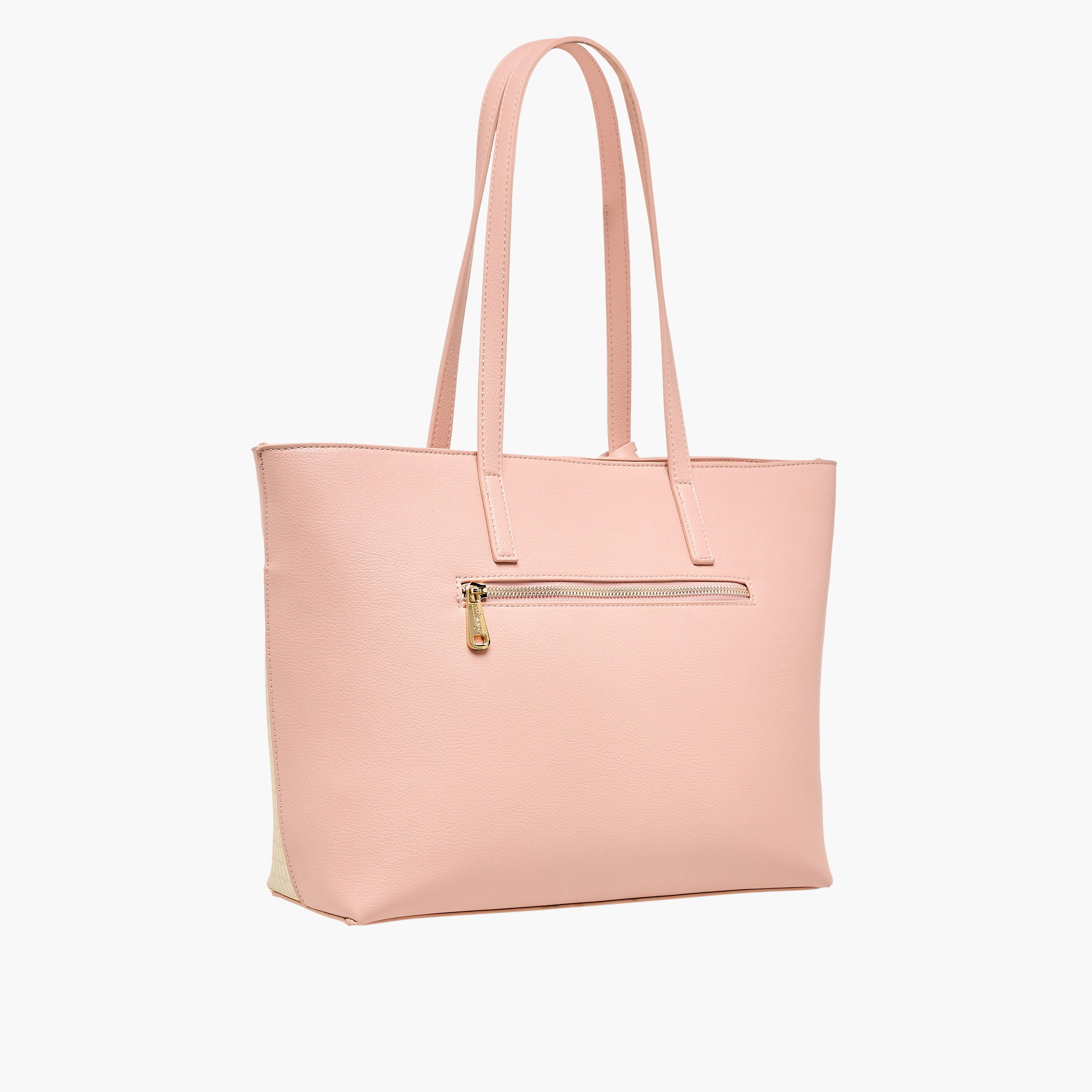 Missy Monogram Print Tote Bag with Zip Closure and Double Handle-women-bagsandwallets-handbags-image-4