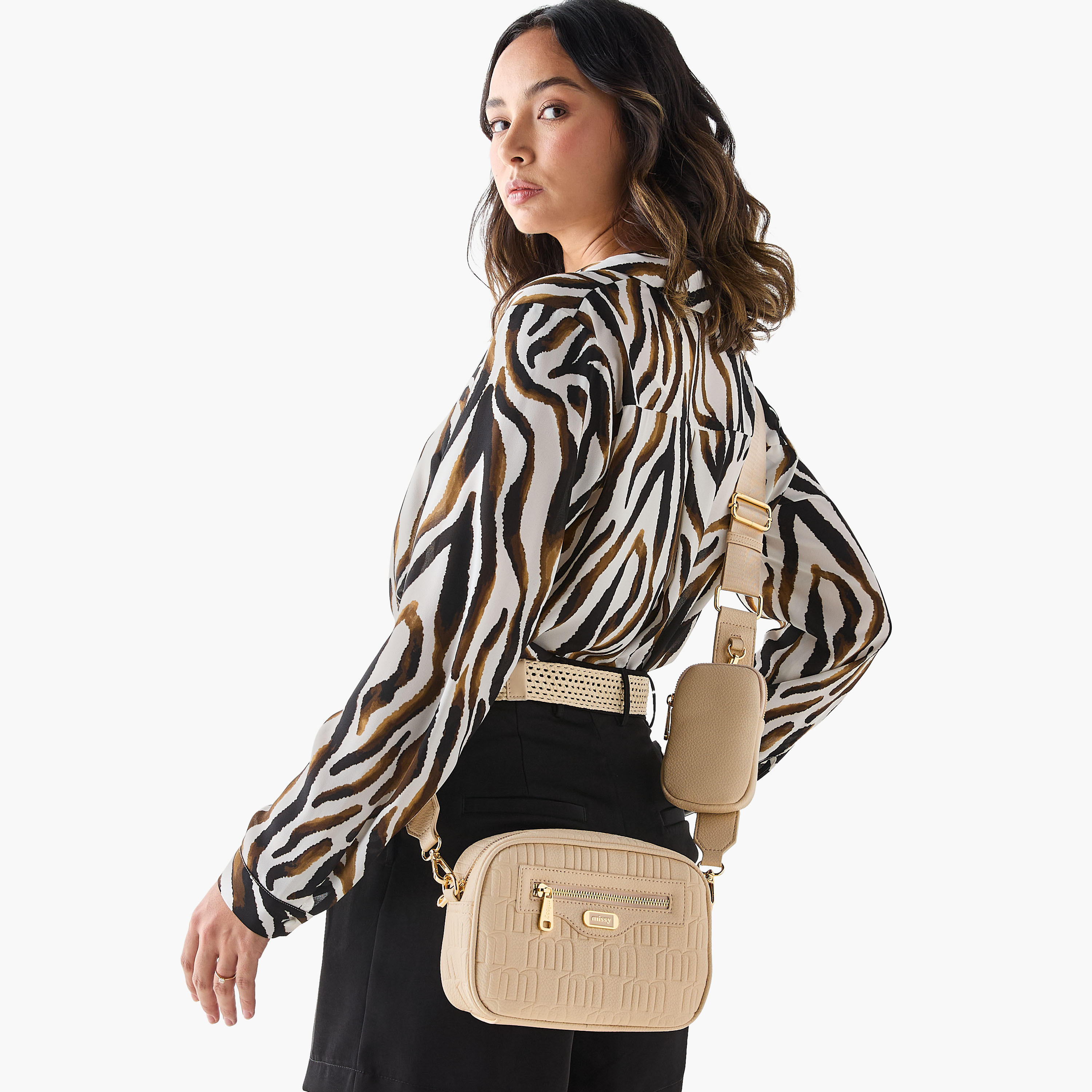 Missy Monogram Embossed Crossbody Bag with Pouch and Adjustable Strap-women-bagsandwallets-handbags-image-2