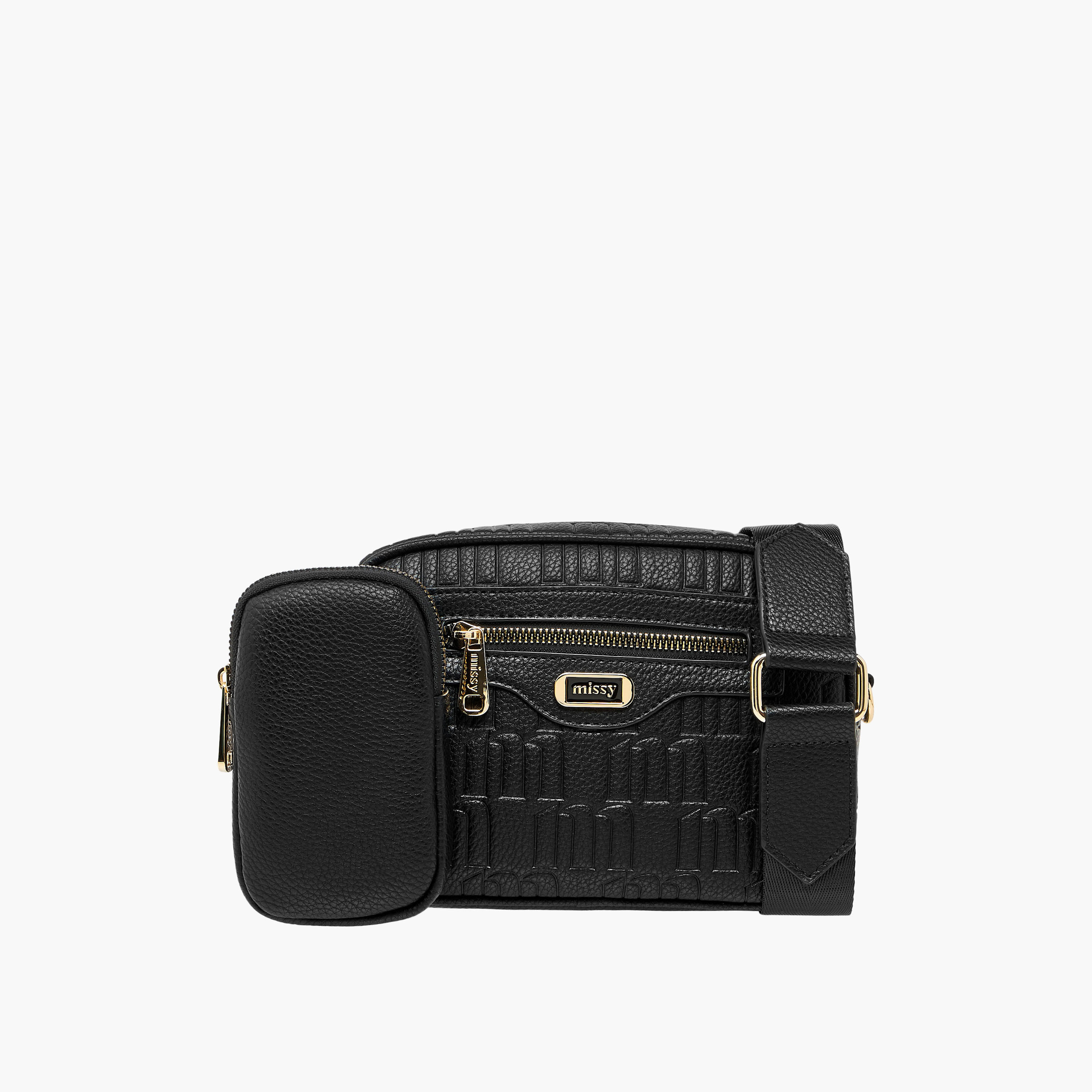 Missy Monogram Embossed Crossbody Bag with Pouch and Adjustable Strap-women-bagsandwallets-handbags-image-1