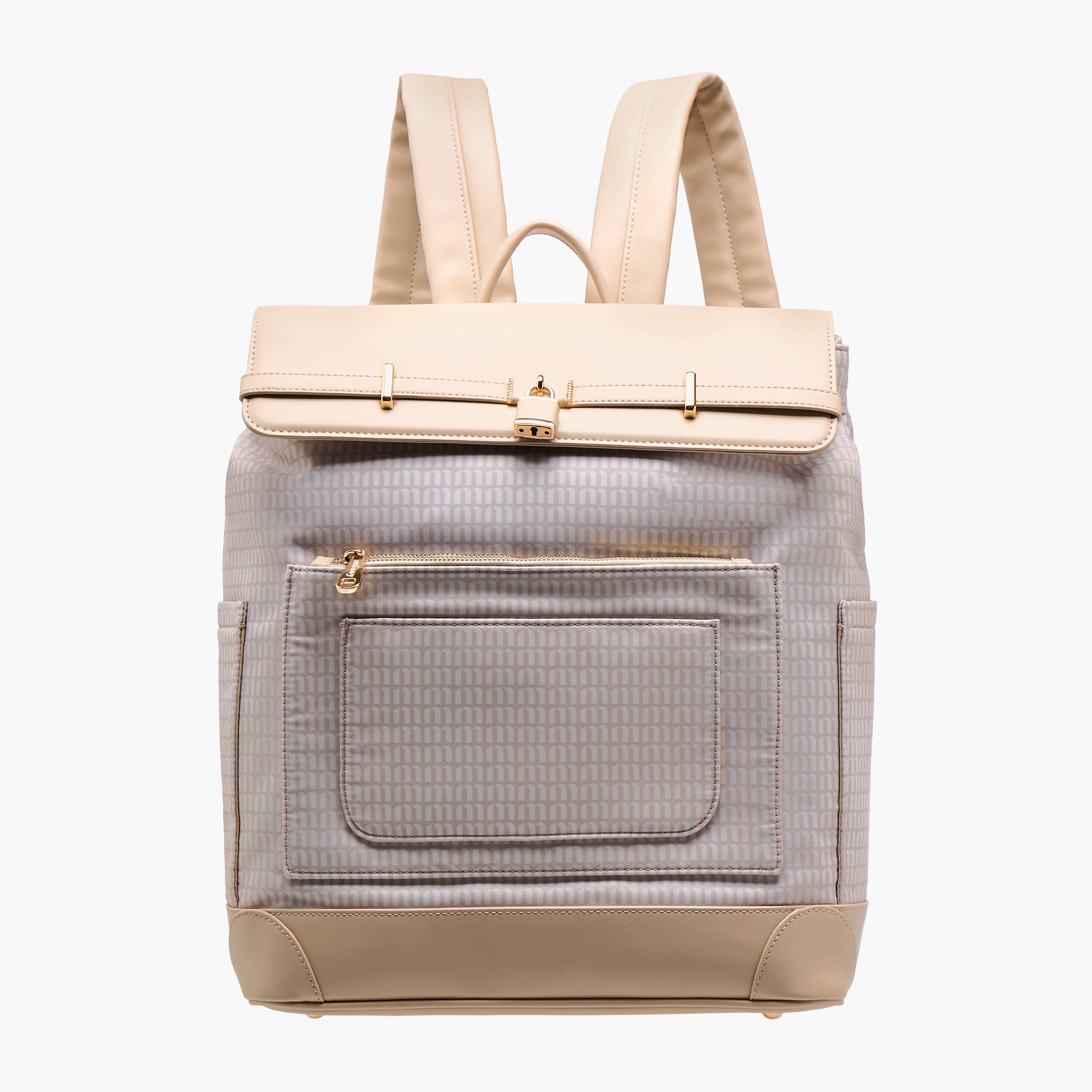 شنطة ظهر بأحزمة كتف قابلة للتعديل وطبعات مونوجرام من ميسي - 33x14x38 سم-women-bagsandwallets-backpacks-image-1