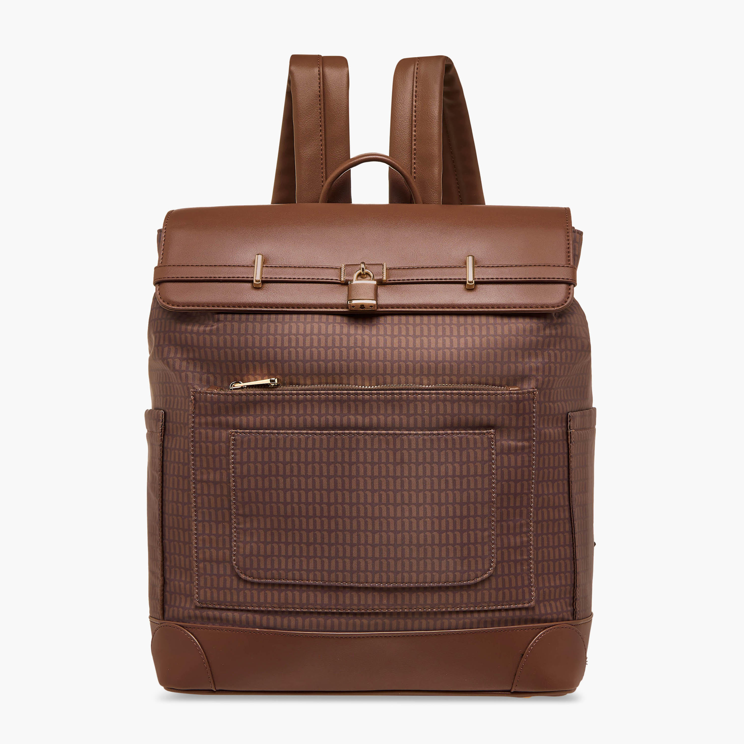 شنطة ظهر بأحزمة كتف قابلة للتعديل وطبعات مونوجرام من ميسي - 33x14x38 سم-women-bagsandwallets-backpacks-image-1