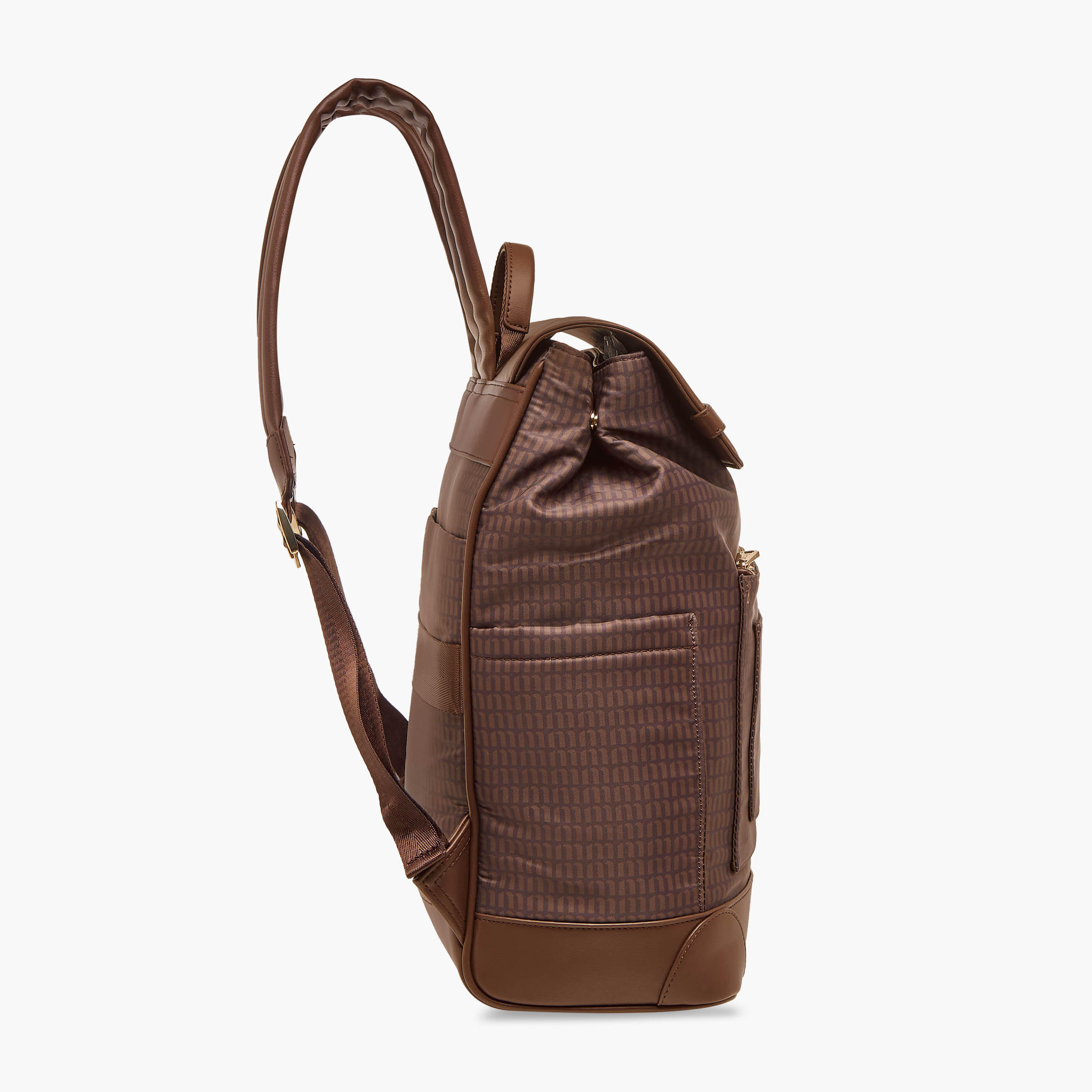 شنطة ظهر بأحزمة كتف قابلة للتعديل وطبعات مونوجرام من ميسي - 33x14x38 سم-women-bagsandwallets-backpacks-image-3
