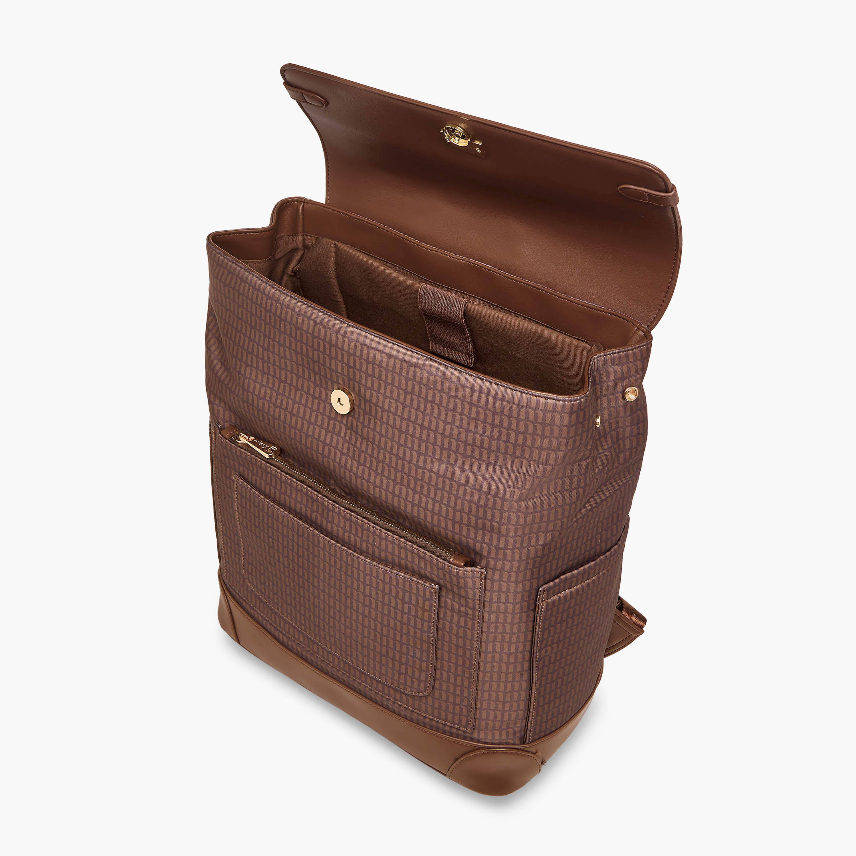 شنطة ظهر بأحزمة كتف قابلة للتعديل وطبعات مونوجرام من ميسي - 33x14x38 سم-women-bagsandwallets-backpacks-image-7