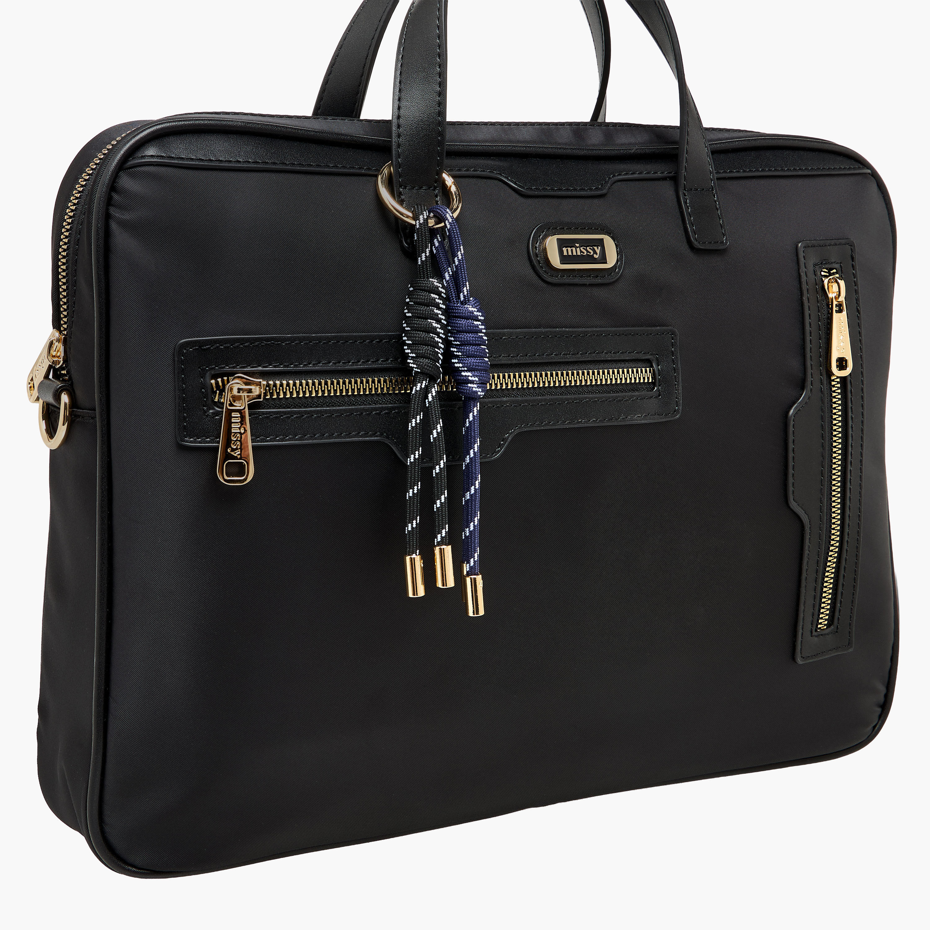 Missy Solid Laptop Bag with Detachable Strap-women-bagsandwallets-handbags-image-5