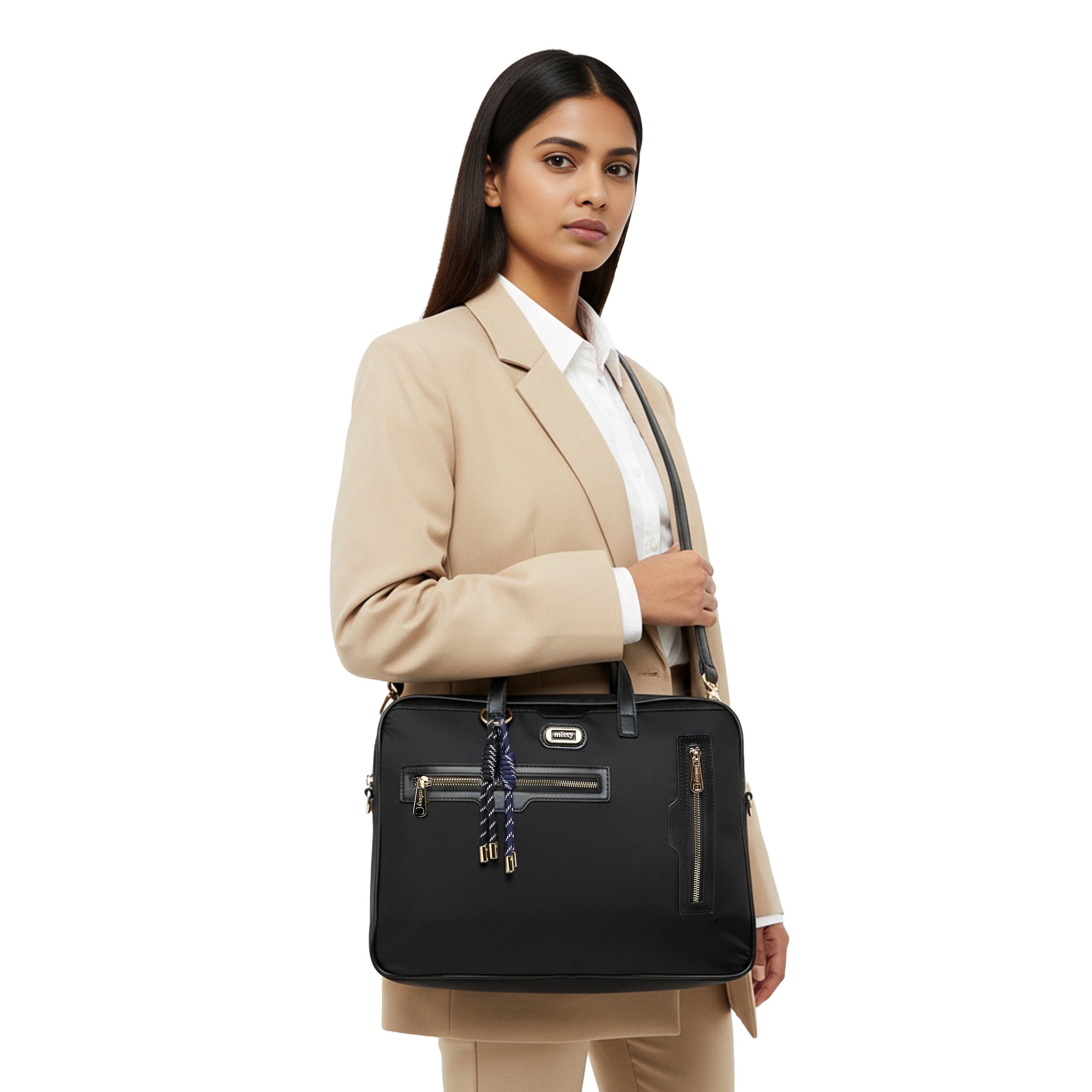 شنطة لابتوب سادة بحزام قابل للفصل من ميسي-women-bagsandwallets-handbags-image-2