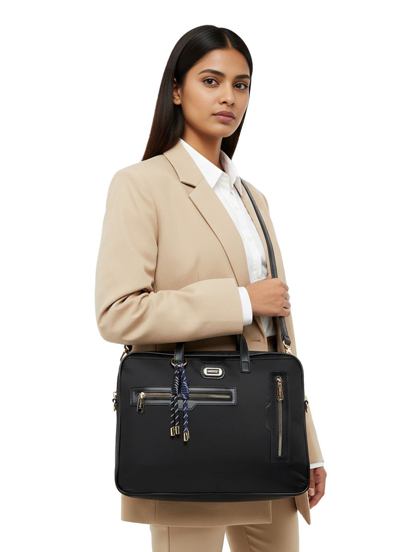 Missy Solid Laptop Bag with Detachable Strap-women-bagsandwallets-handbags-image-2