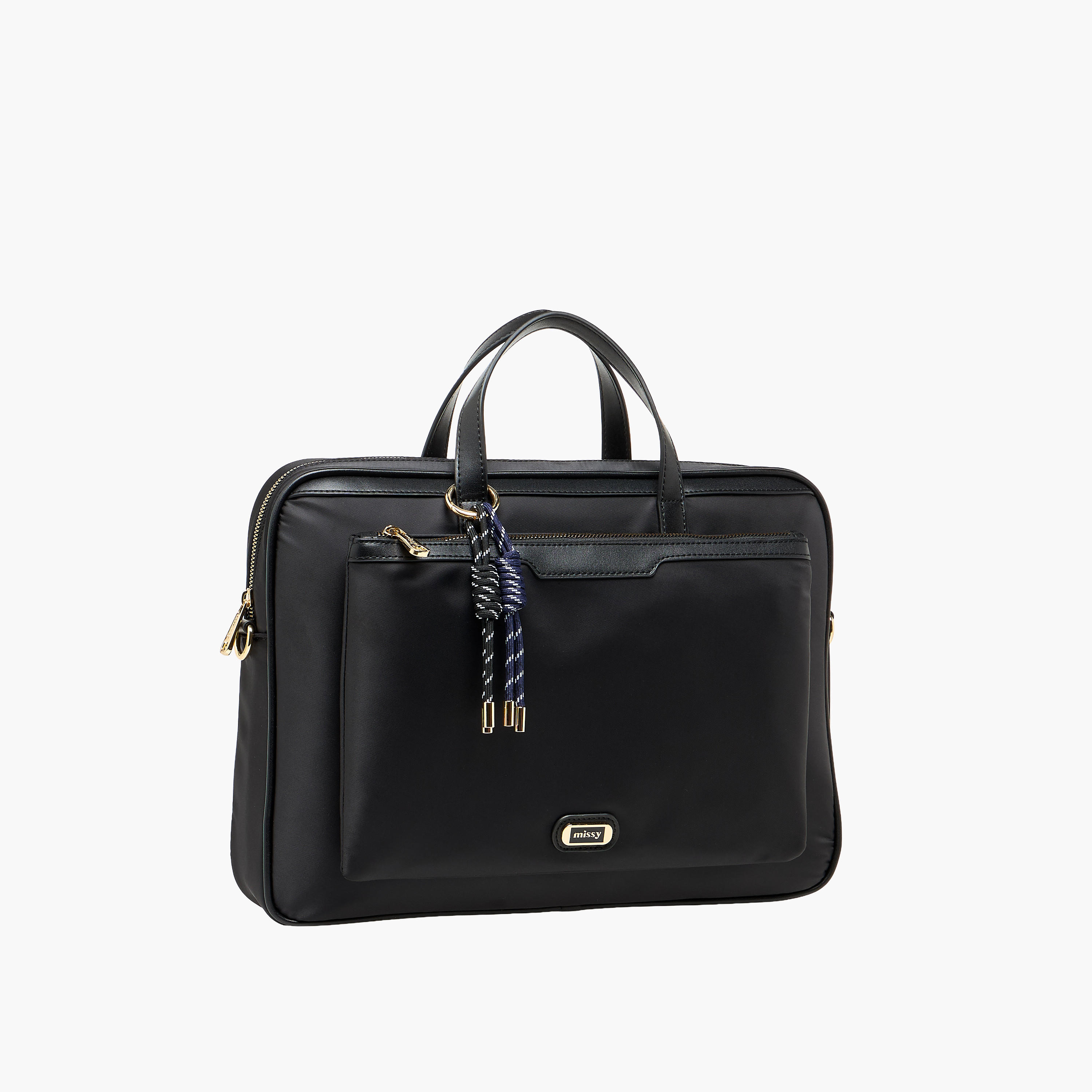 Missy Solid Laptop Bag with Detachable Strap-women-bagsandwallets-handbags-image-4