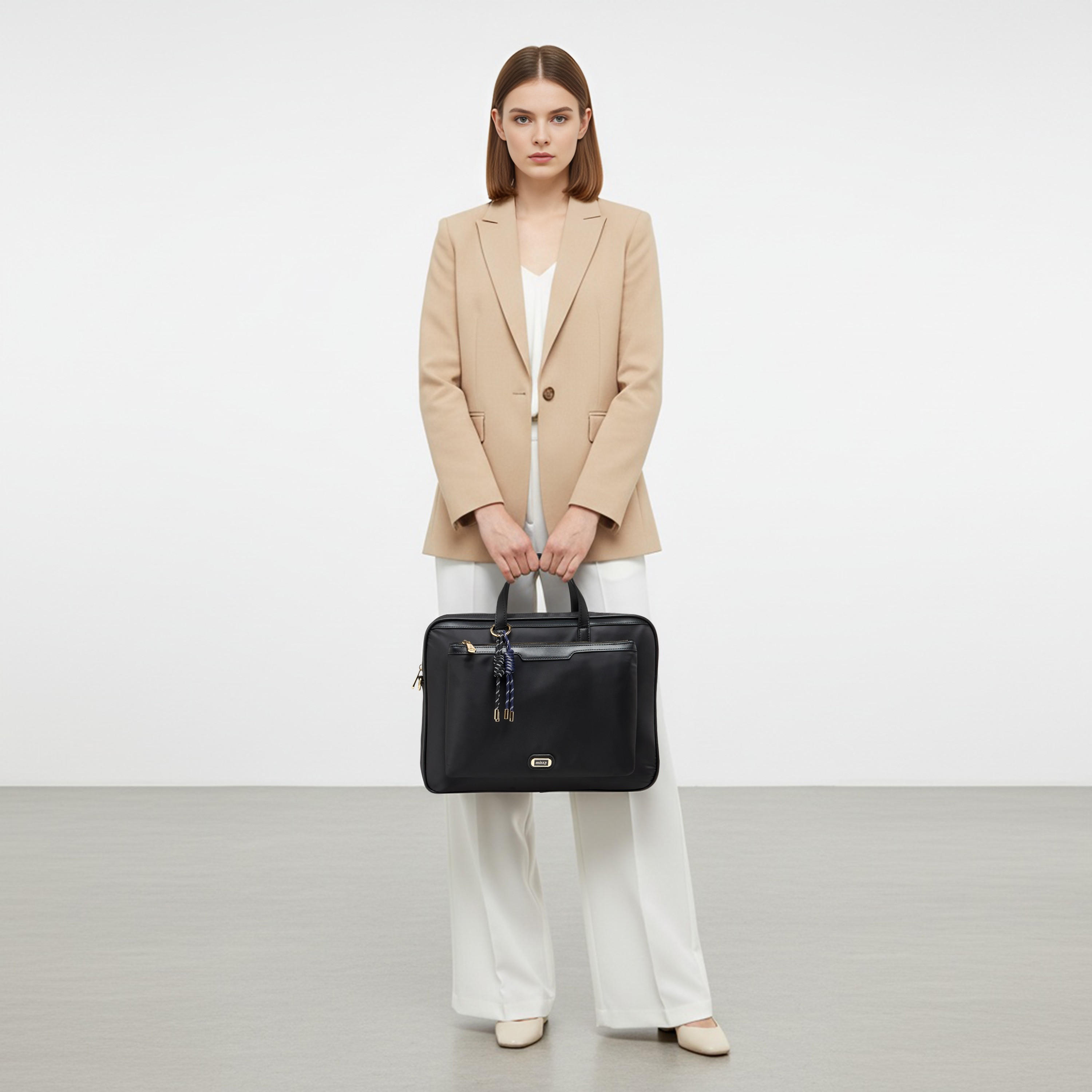 Missy Solid Laptop Bag with Detachable Strap-women-bagsandwallets-handbags-image-2