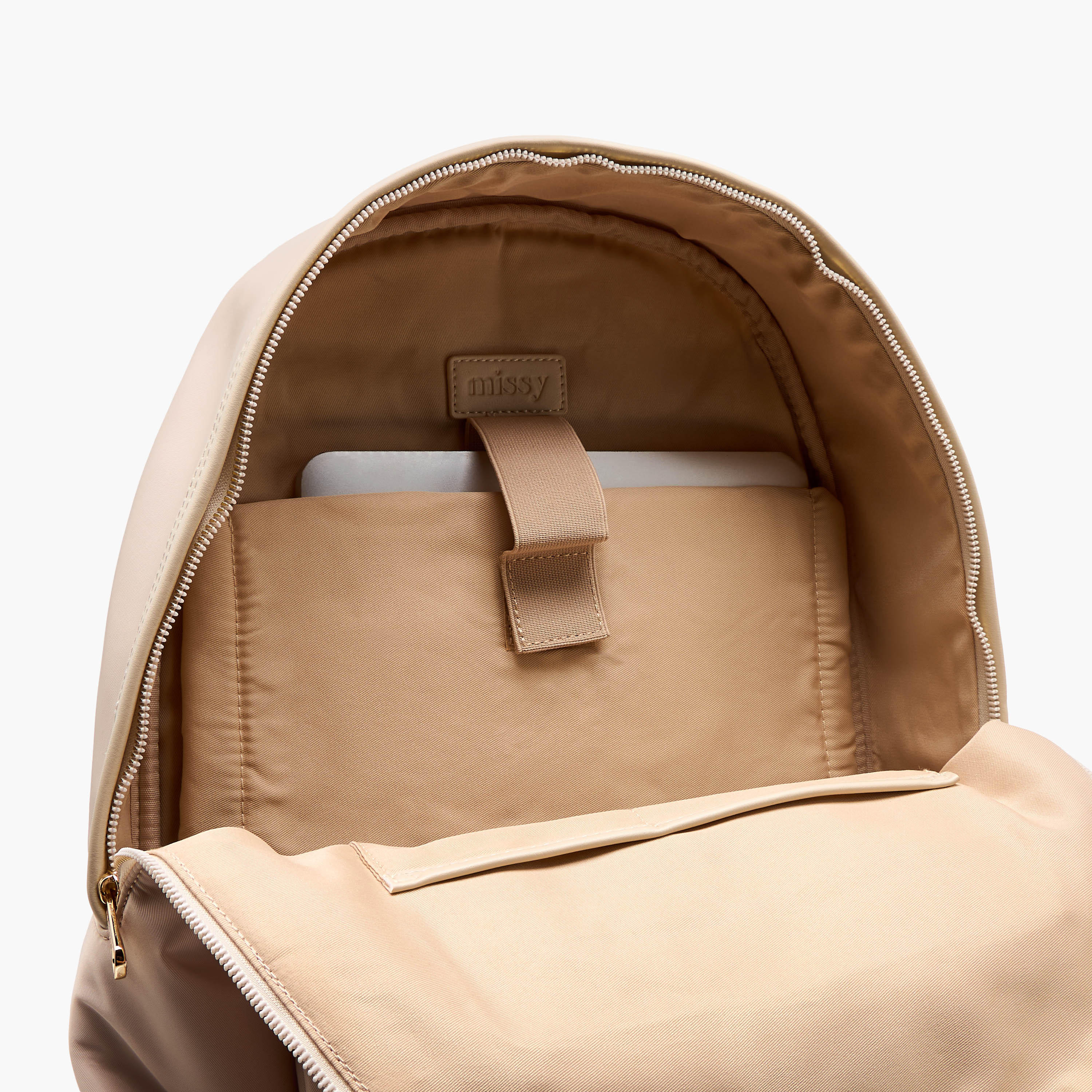 Missy Solid Backpack with Adjustable Shoulder Straps and Zip Closure - 32x19x40 cm-women-bagsandwallets-backpacks-image-9