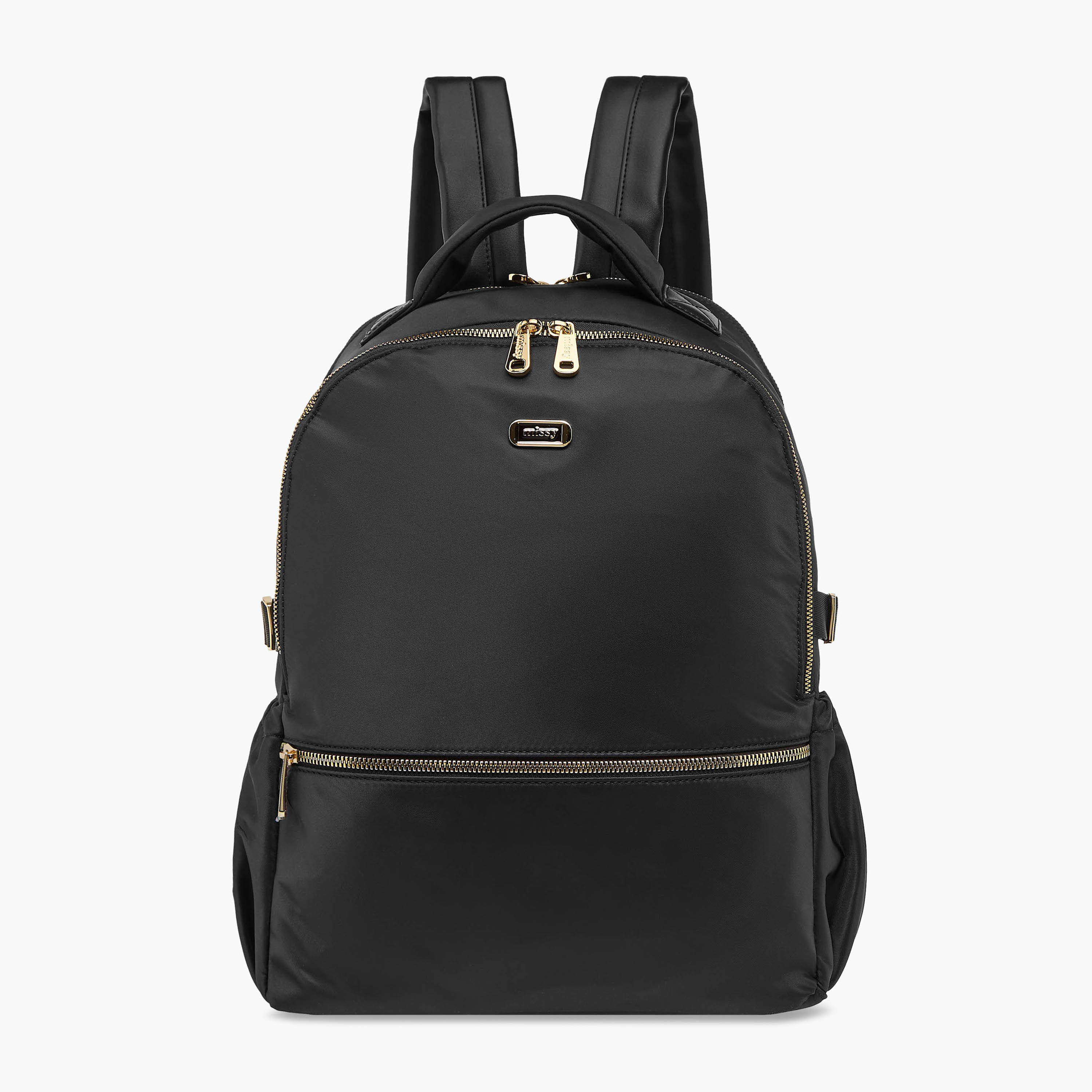 شنطة ظهر سادة بأحزمة كتف قابلة للتعديل وسحاب إغلاق من ميسي - 34x15x40 سم-women-bagsandwallets-backpacks-image-1