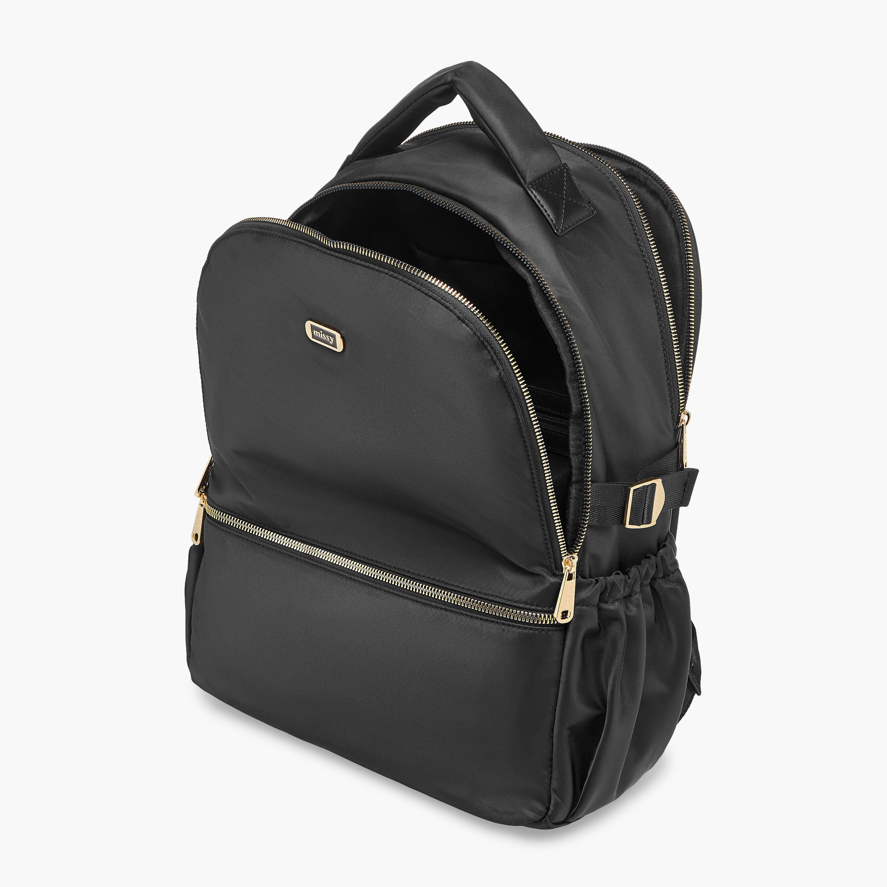 شنطة ظهر سادة بأحزمة كتف قابلة للتعديل وسحاب إغلاق من ميسي - 34x15x40 سم-women-bagsandwallets-backpacks-image-8
