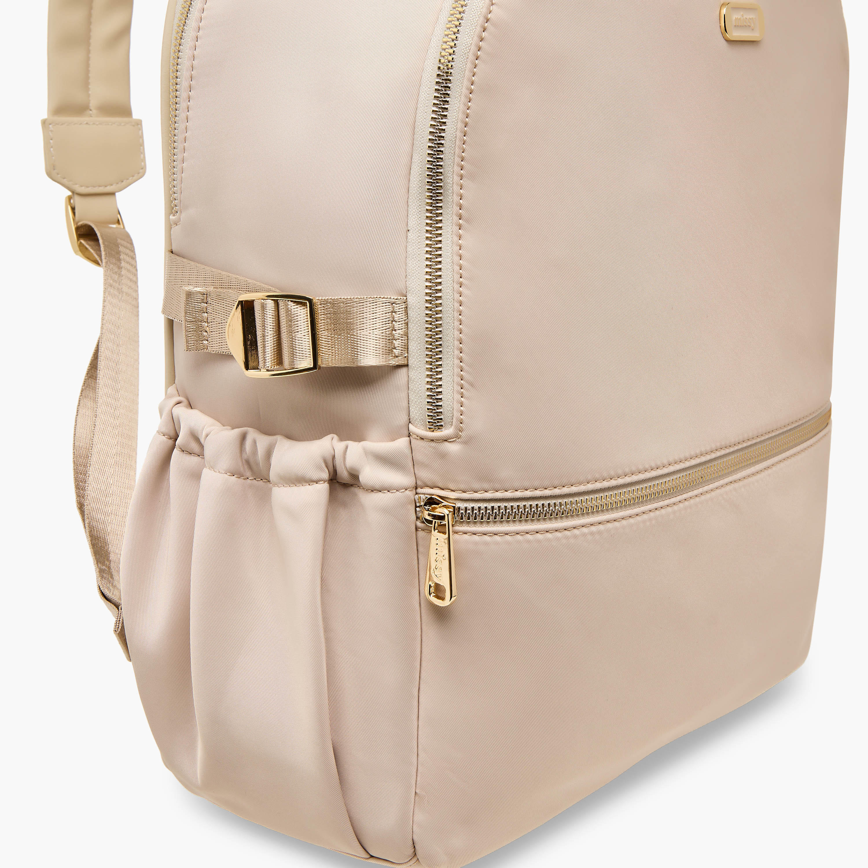 شنطة ظهر سادة بأحزمة كتف قابلة للتعديل وسحاب إغلاق من ميسي - 34x15x40 سم-women-bagsandwallets-backpacks-image-7