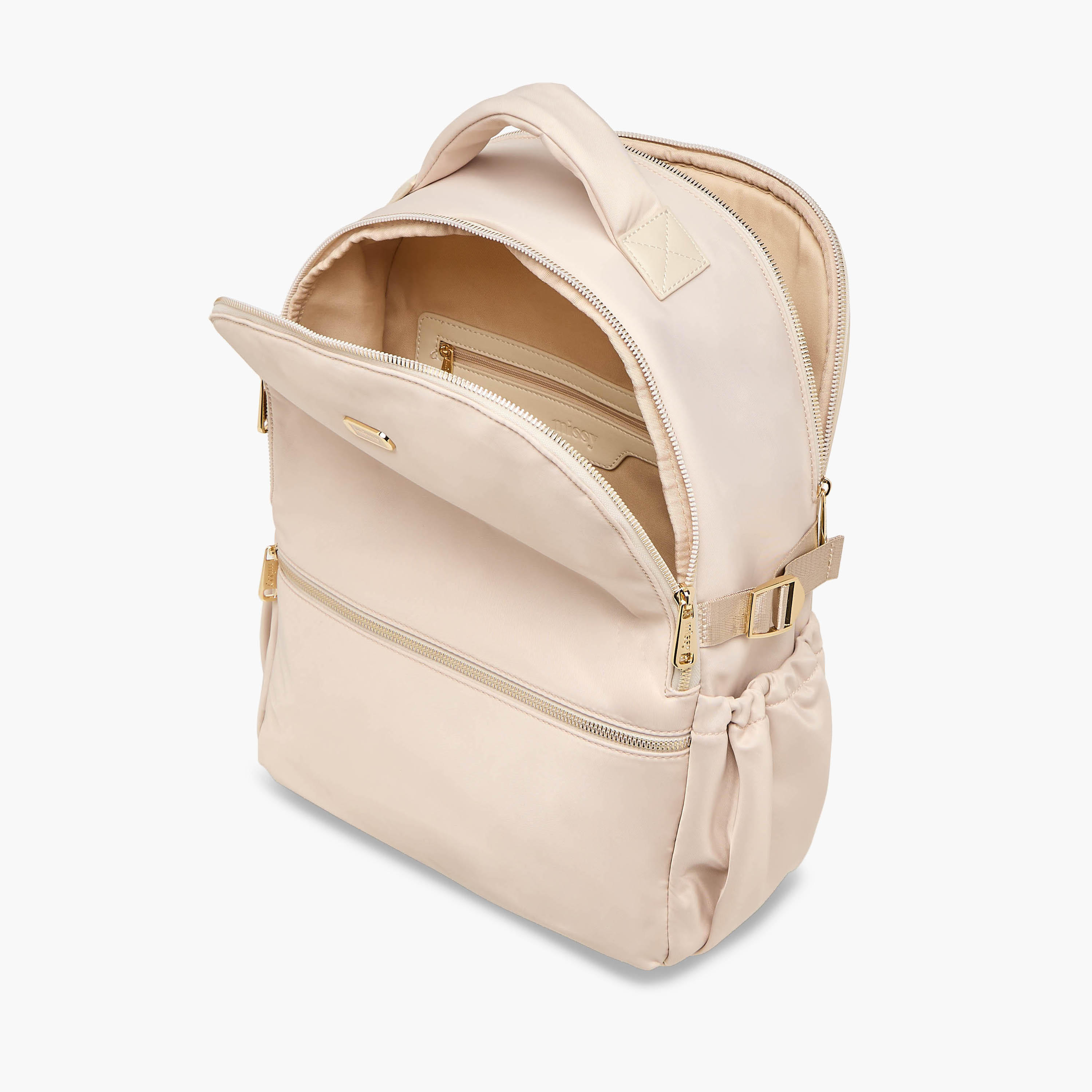 شنطة ظهر سادة بأحزمة كتف قابلة للتعديل وسحاب إغلاق من ميسي - 34x15x40 سم-women-bagsandwallets-backpacks-image-8