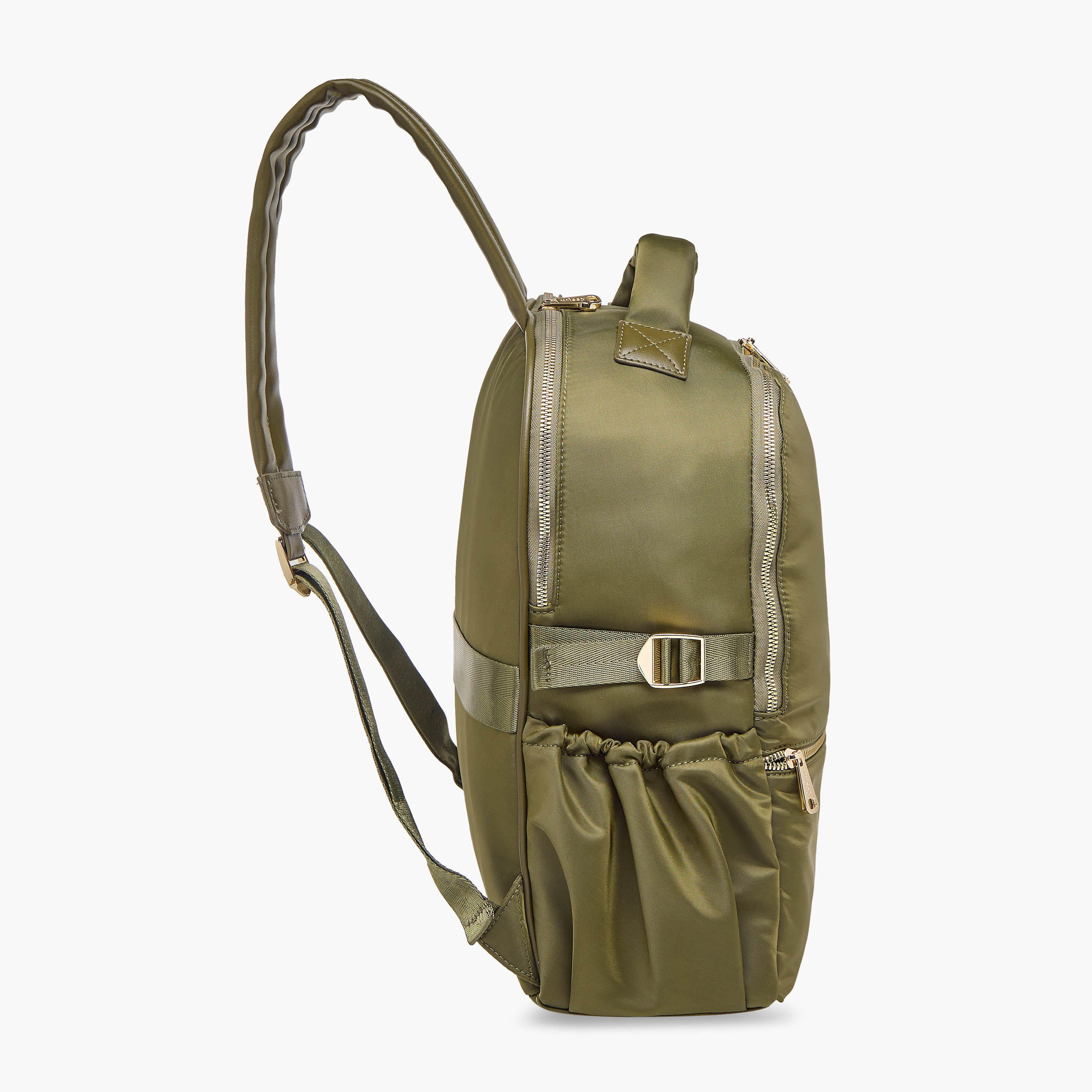 Missy Solid Backpack with Adjustable Shoulder Straps and Zip Closure - 34x15x40 cm-women-bagsandwallets-backpacks-image-3