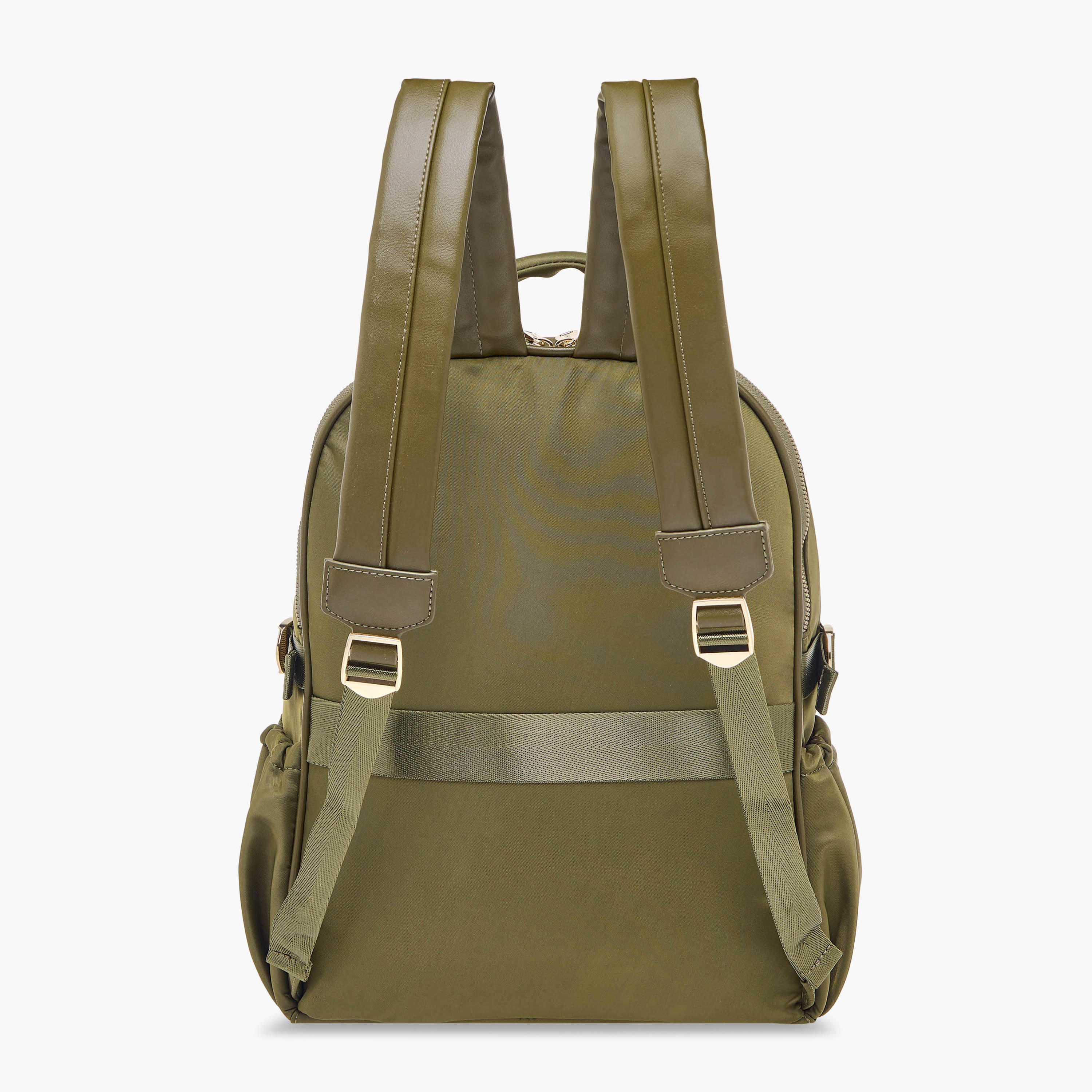 Missy Solid Backpack with Adjustable Shoulder Straps and Zip Closure - 34x15x40 cm-women-bagsandwallets-backpacks-image-5