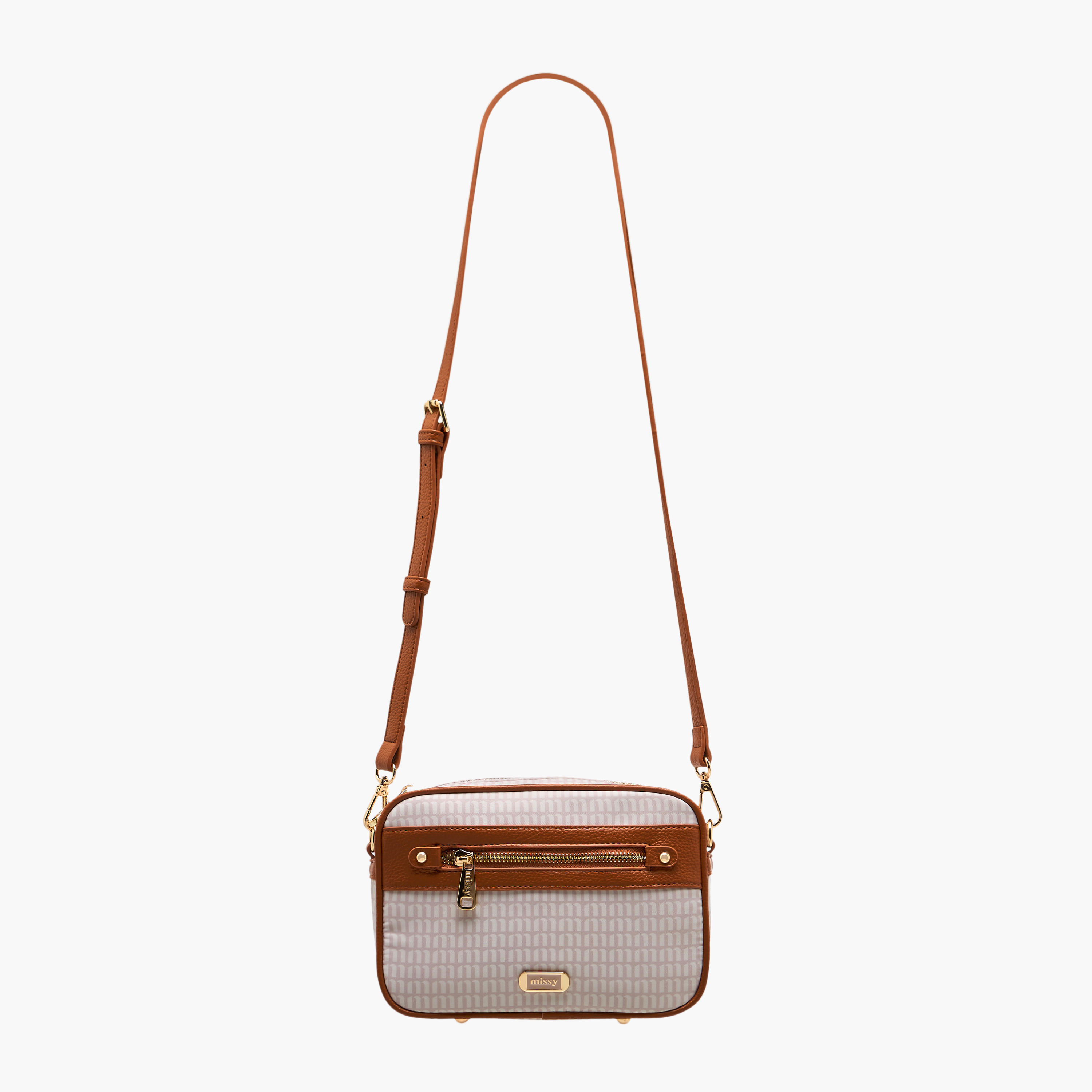 Missy Monogram Print Crossbody Bag with Detachable Strap and Zip Closure-women-bagsandwallets-handbags-image-3