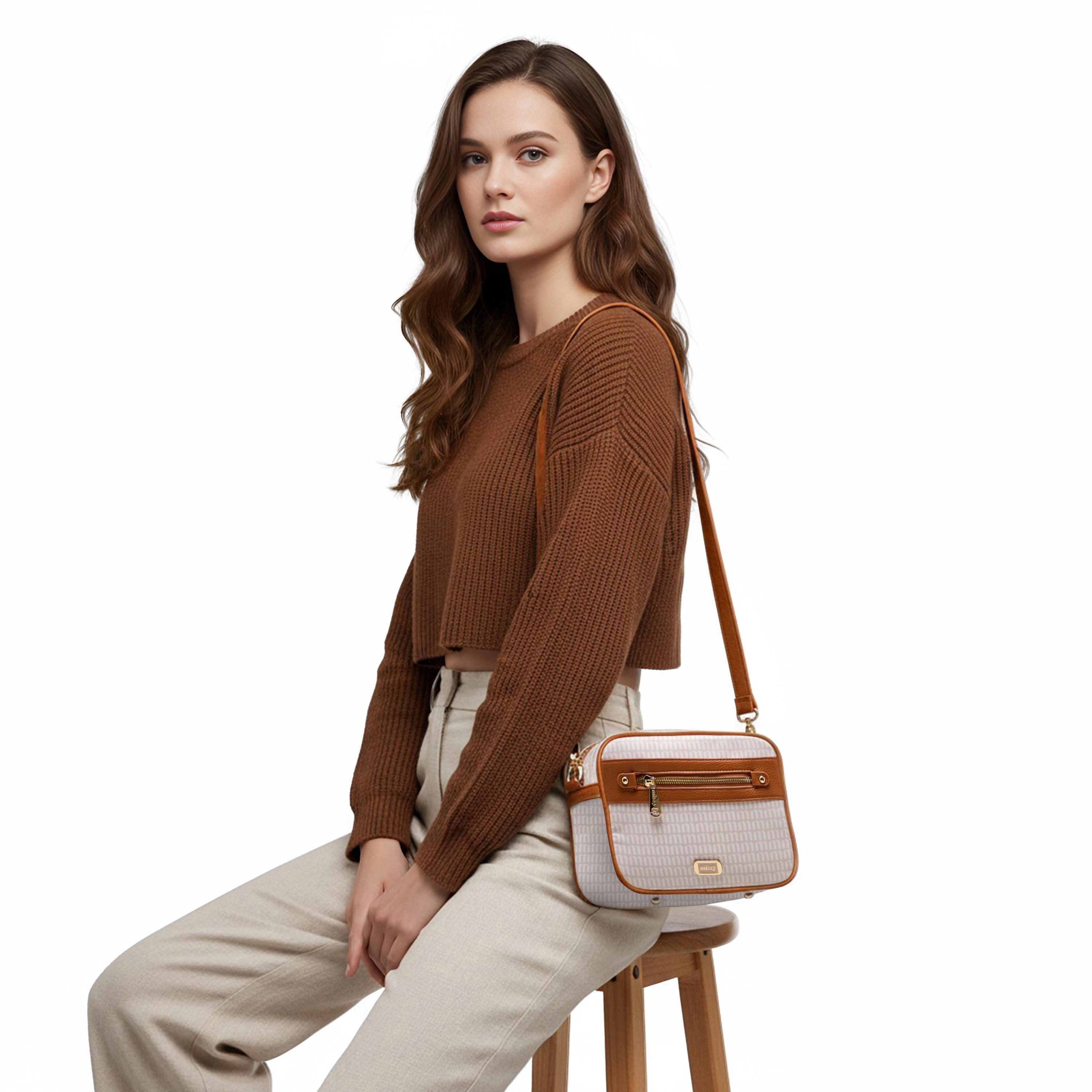 Missy Monogram Print Crossbody Bag with Detachable Strap and Zip Closure-women-bagsandwallets-handbags-image-2