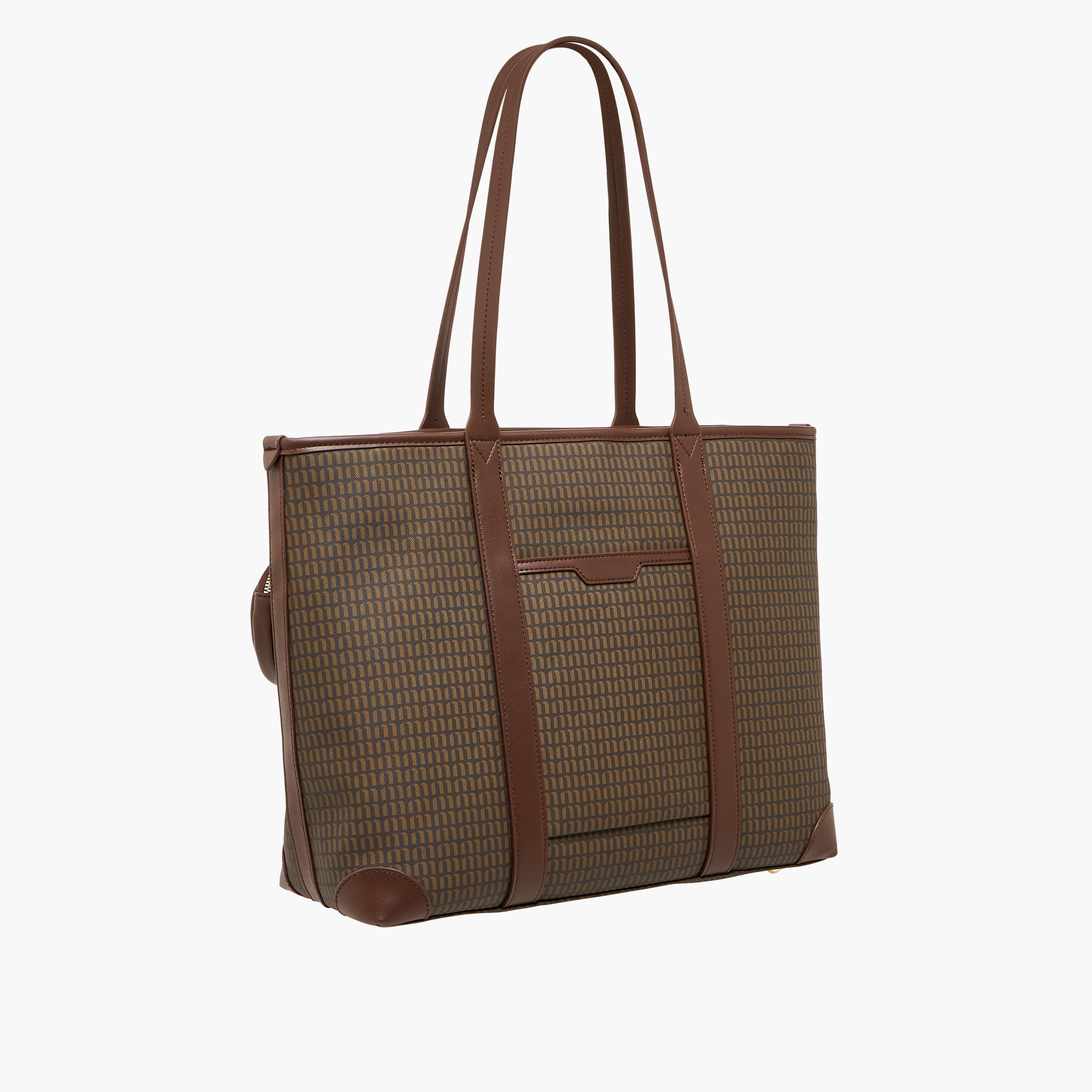 Missy Monogram Print Tote Bag with Double Handle and Detachable Pouch-women-bagsandwallets-handbags-image-4