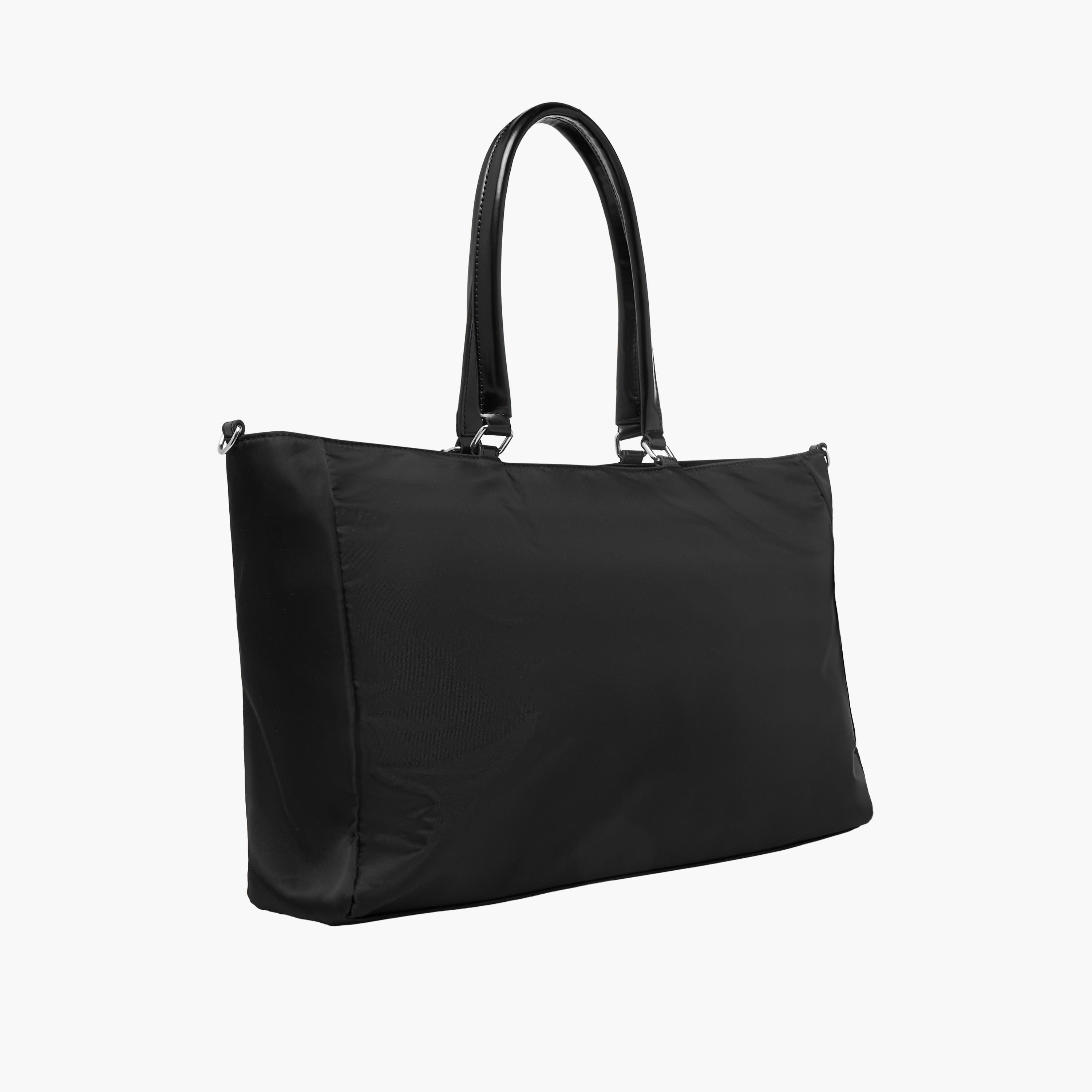 Missy Solid Tote Bag with Detachable Strap and Zip Closure-women-bagsandwallets-handbags-image-4