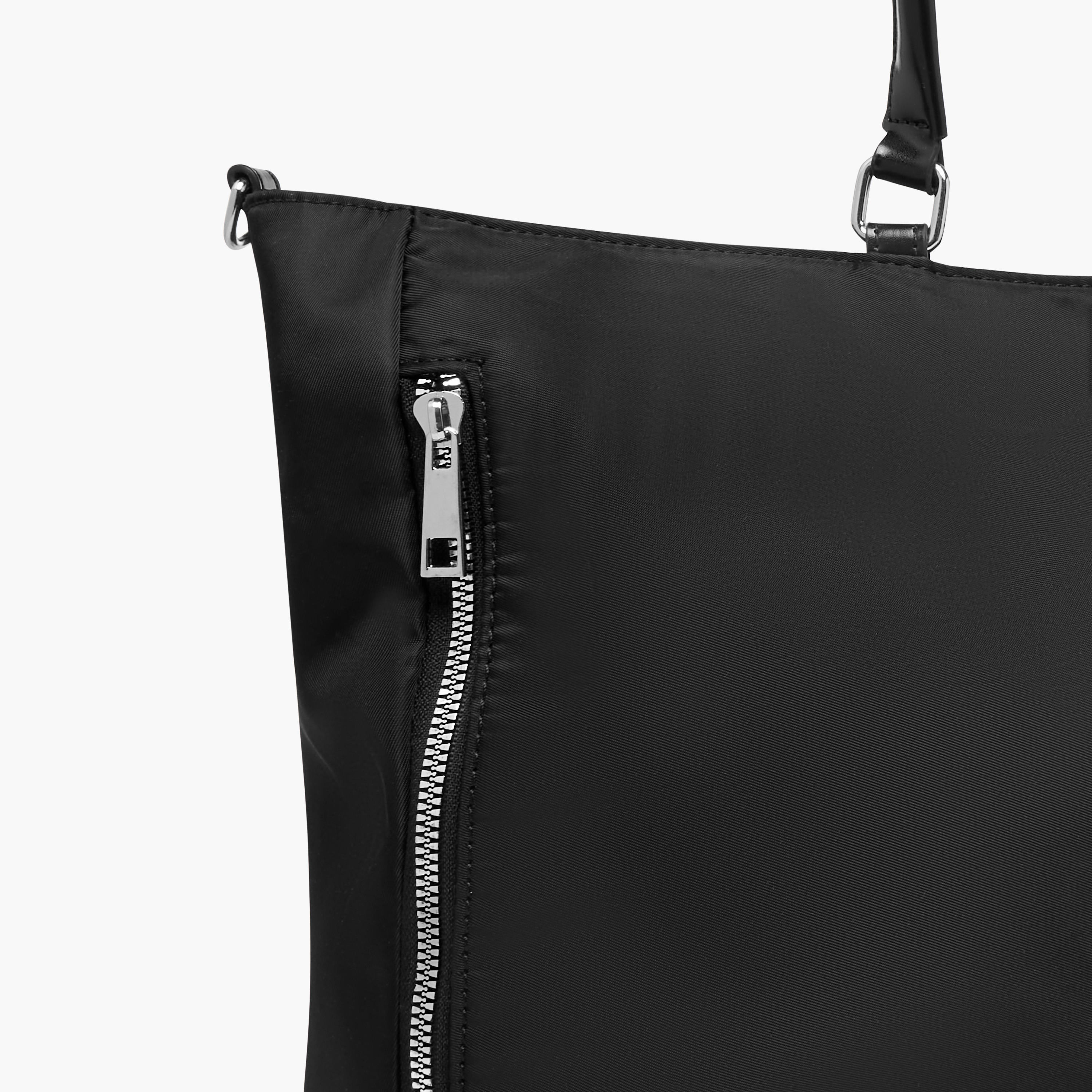 Missy Solid Tote Bag with Detachable Strap and Zip Closure-women-bagsandwallets-handbags-image-6