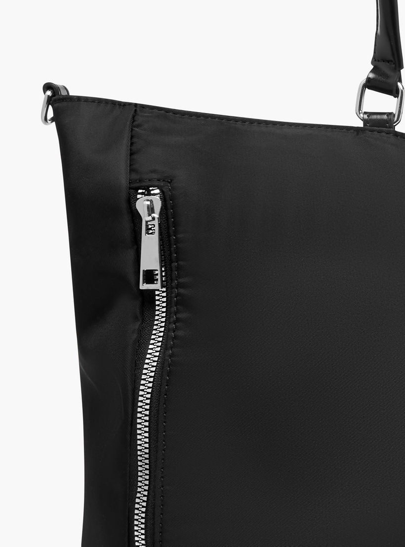 Missy Solid Tote Bag with Detachable Strap and Zip Closure-women-bagsandwallets-handbags-image-6