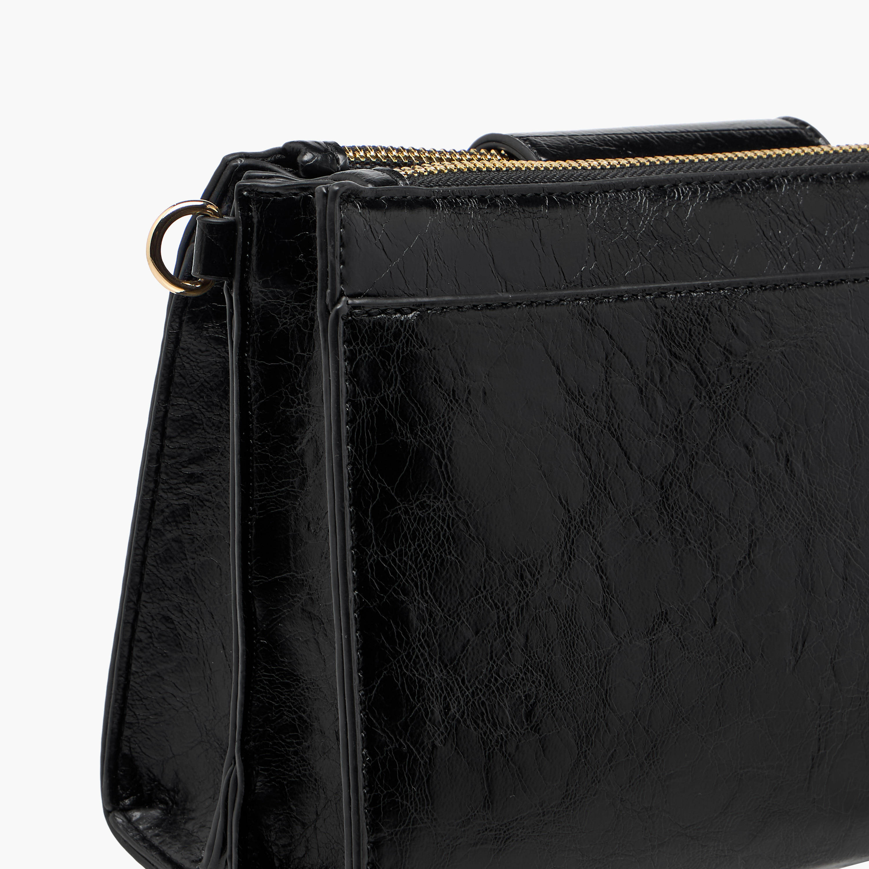 Le Confort Textured Crossbody Bag with Detachable Strap and Zip Closure-women-bagsandwallets-handbags-image-5