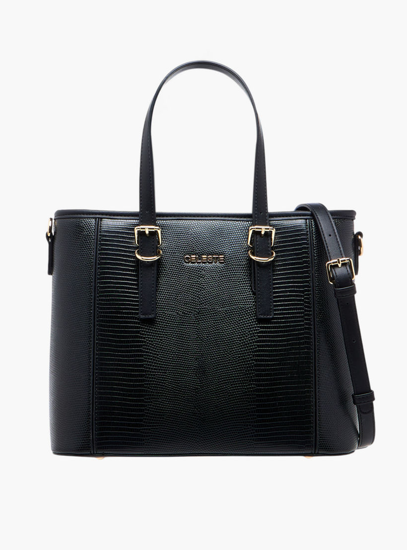 شنطة توتي بارزة الملمس بحزام قابل للفصل ومقابض مزدوجة من سيليست-women-bagsandwallets-handbags-image-1