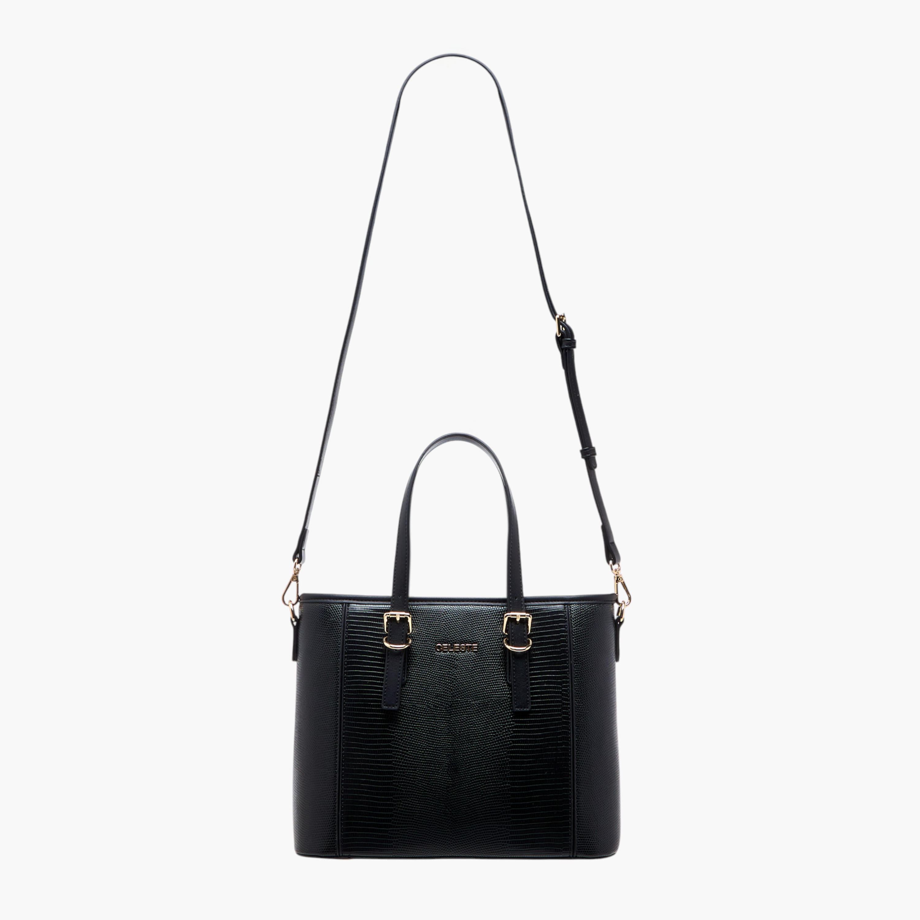 شنطة توتي بارزة الملمس بحزام قابل للفصل ومقابض مزدوجة من سيليست-women-bagsandwallets-handbags-image-4