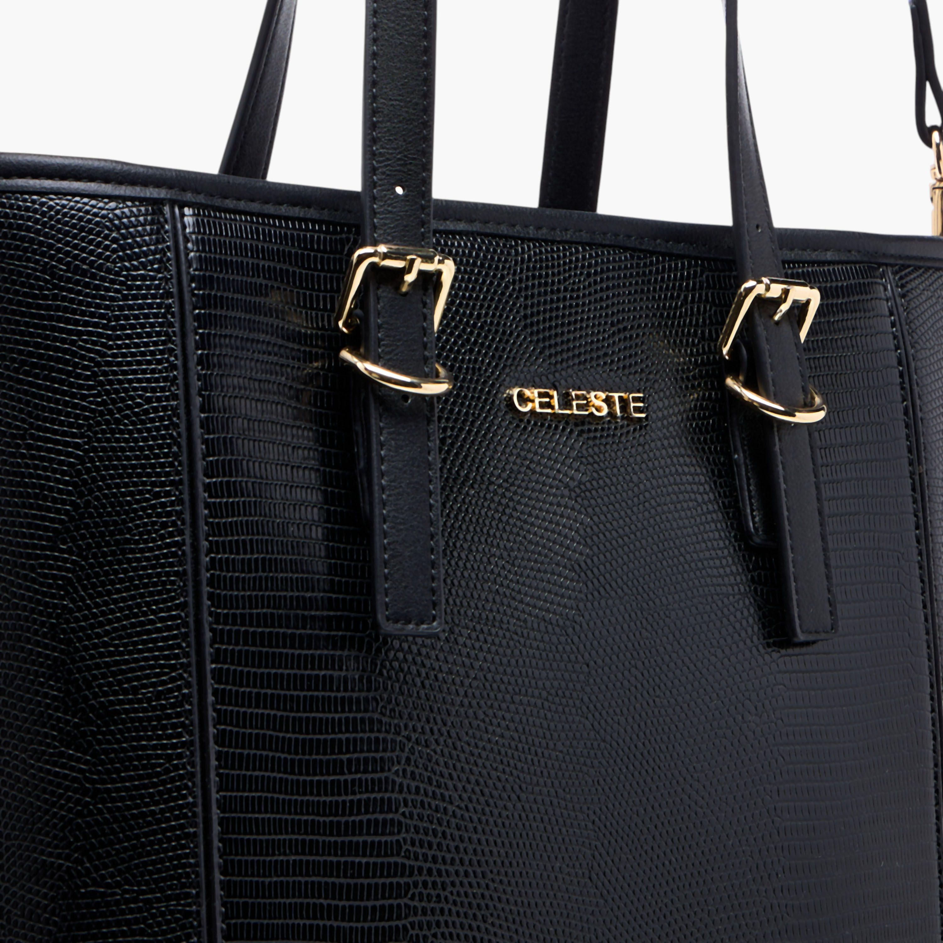 شنطة توتي بارزة الملمس بحزام قابل للفصل ومقابض مزدوجة من سيليست-women-bagsandwallets-handbags-image-6