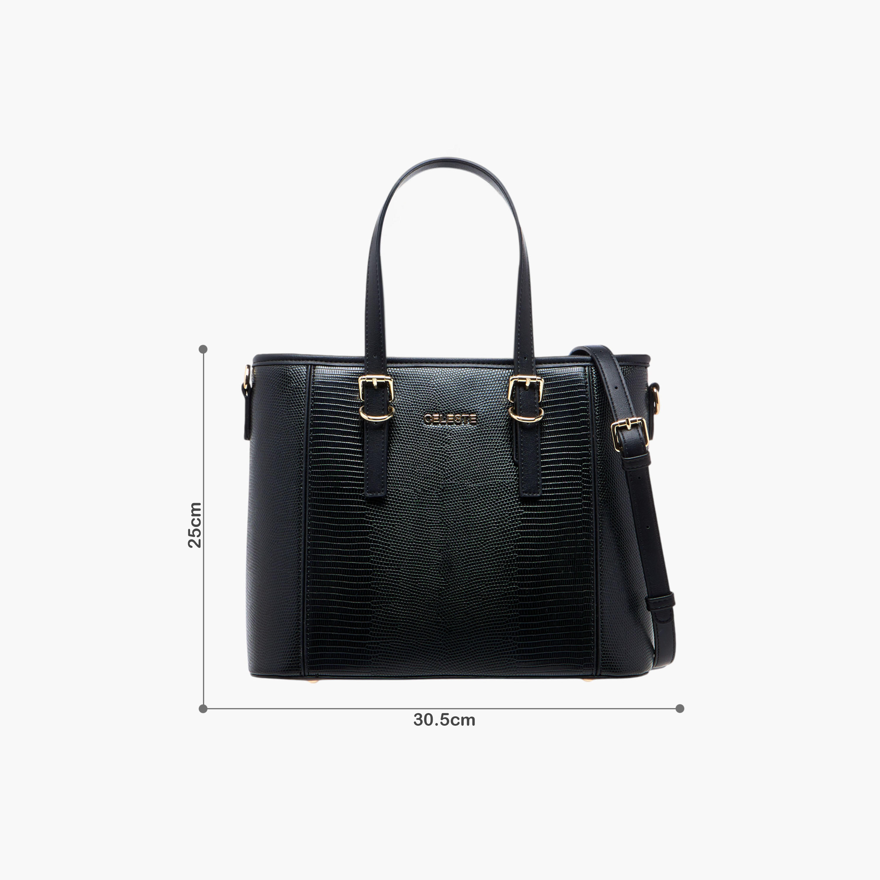 شنطة توتي بارزة الملمس بحزام قابل للفصل ومقابض مزدوجة من سيليست-women-bagsandwallets-handbags-image-2