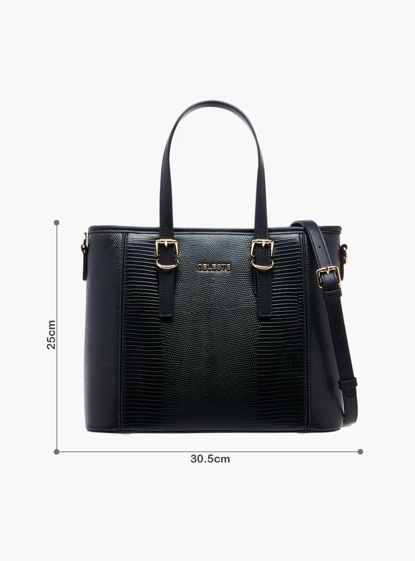 شنطة توتي بارزة الملمس بحزام قابل للفصل ومقابض مزدوجة من سيليست-women-bagsandwallets-handbags-image-2