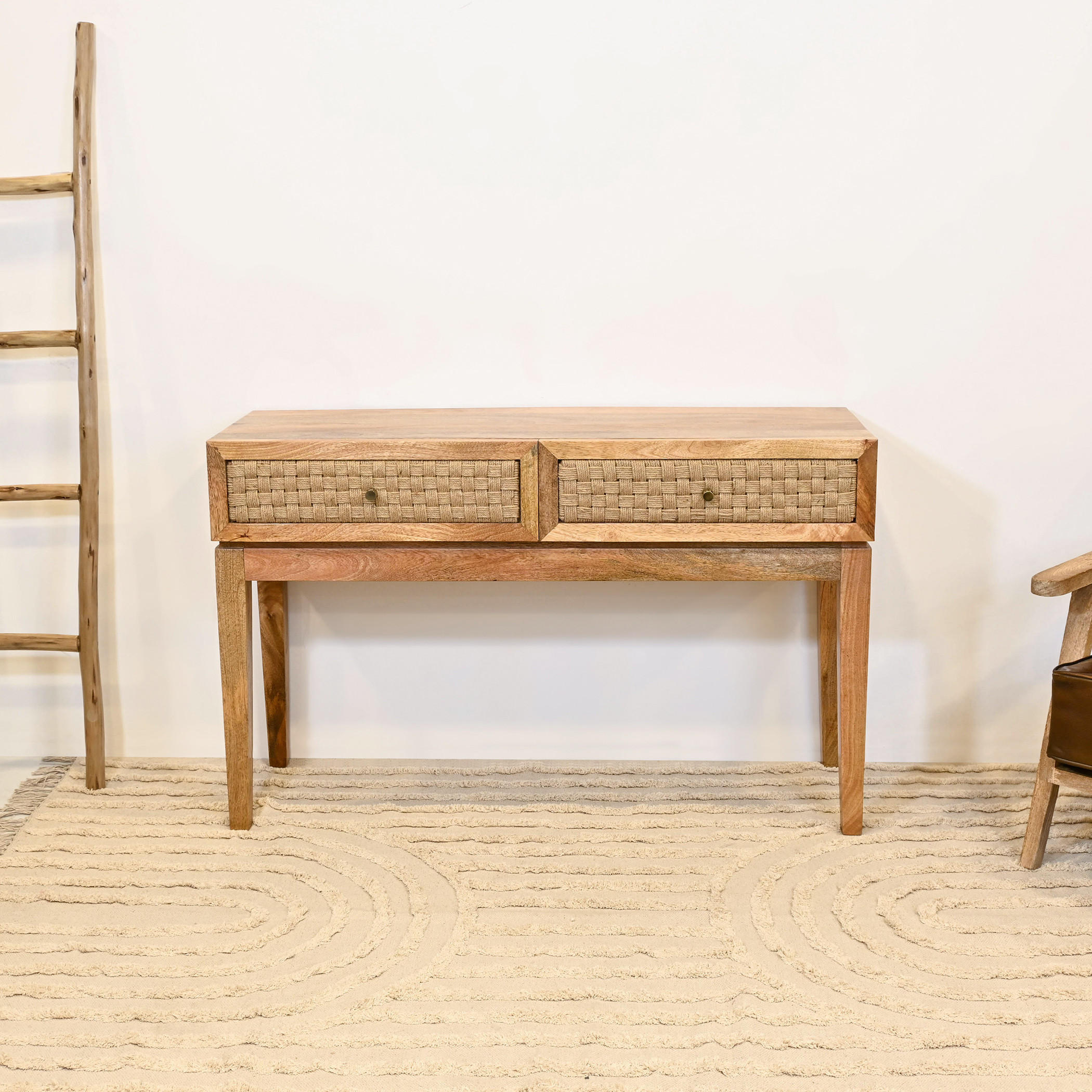 طاولة كونسول بسطح خشبي من كرافتد من لايف ستايل - 140x40x76 سم-furniture-livingroom-coffeetables-image-2