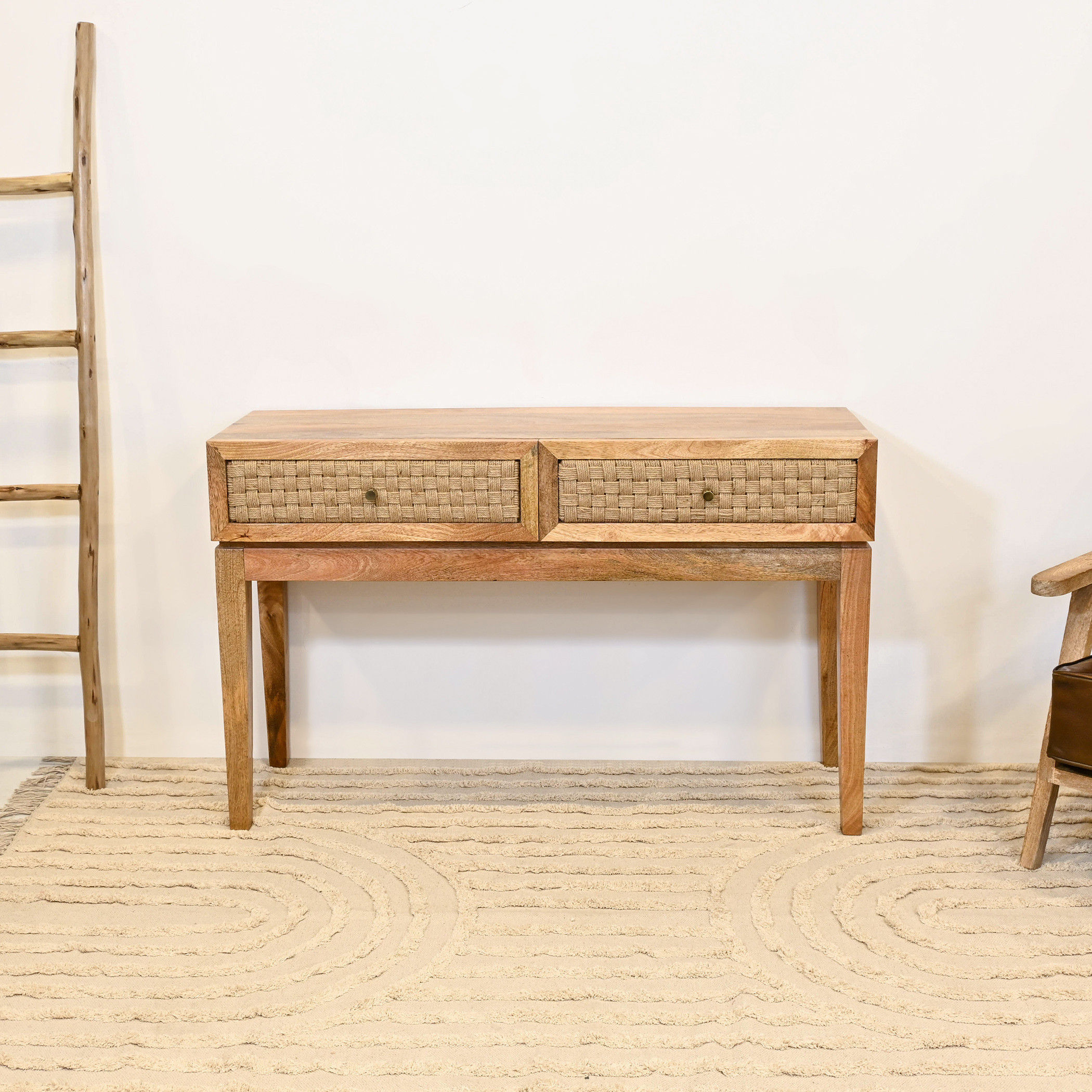 Crafted by Lifestyle Wooden Top Console Table - 140x40x76 cms-furniture-livingroom-coffeetables-image-2