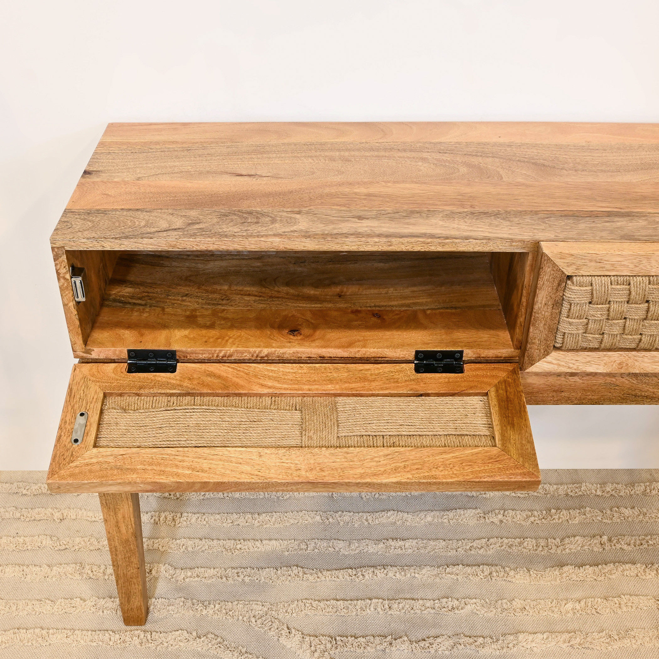 Crafted by Lifestyle Wooden Top Console Table - 140x40x76 cms-furniture-livingroom-coffeetables-image-4