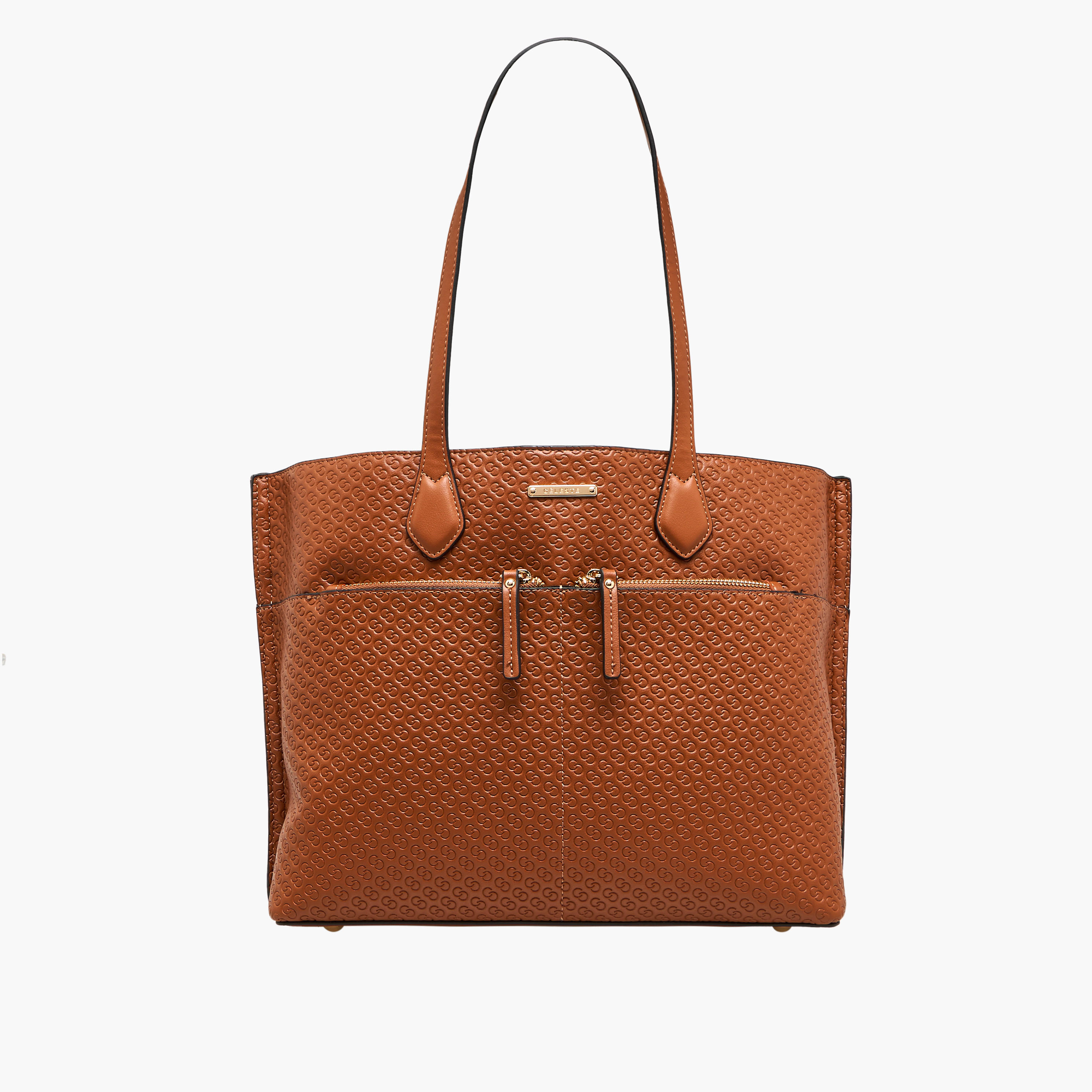 شنطة توتي بسحاب إغلاق ونقوش مونوجرام من سيليست-women-bagsandwallets-handbags-image-8