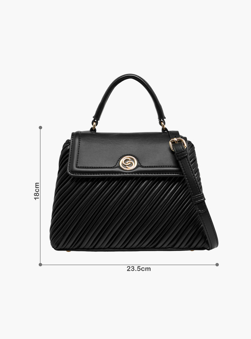 شنطة ساتشيل بكسرات ومقبض حمل وزر إغلاق من سيليست-women-bagsandwallets-handbags-image-2