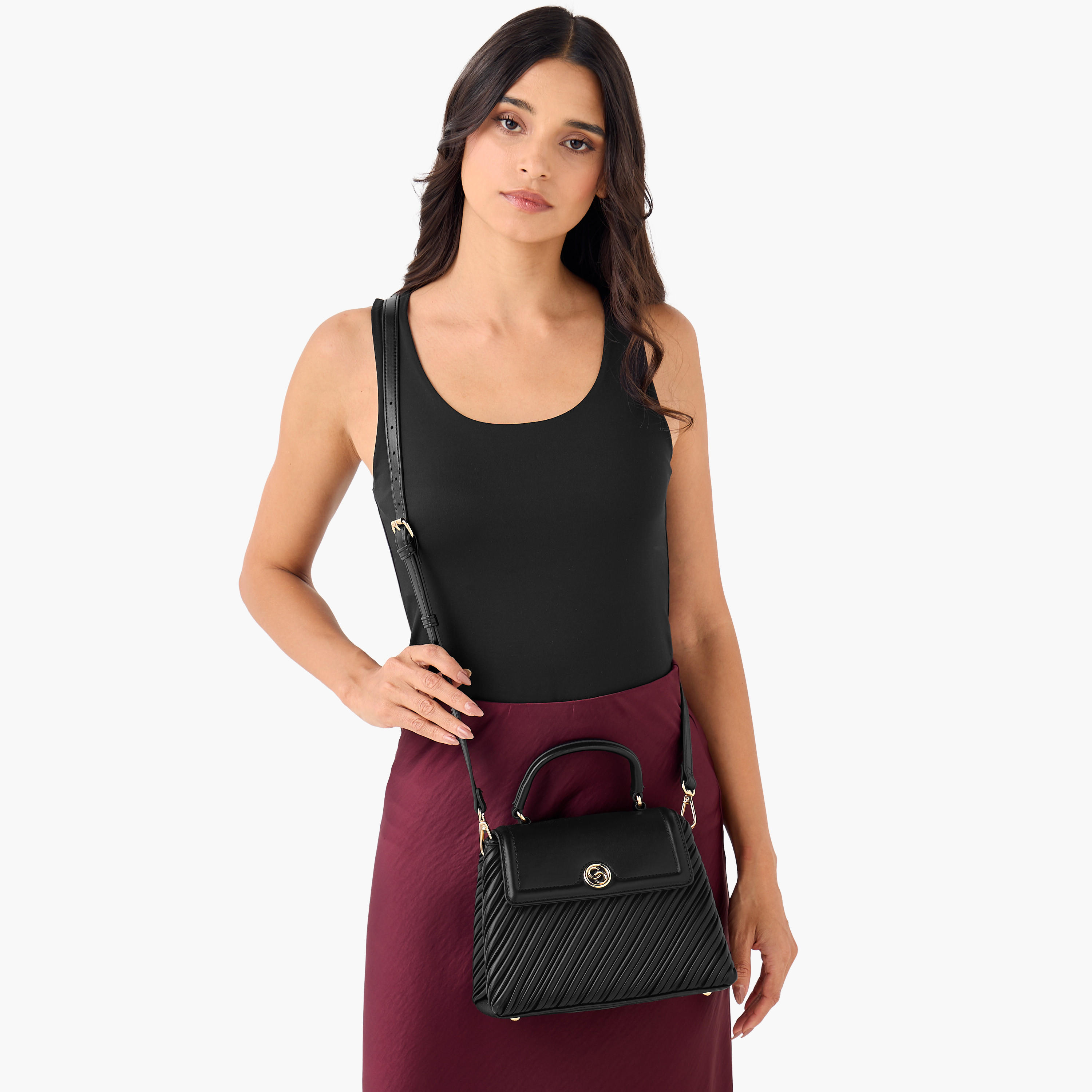 شنطة ساتشيل بكسرات ومقبض حمل وزر إغلاق من سيليست-women-bagsandwallets-handbags-image-3