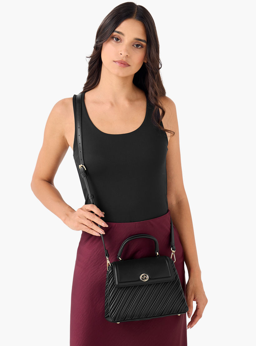 شنطة ساتشيل بكسرات ومقبض حمل وزر إغلاق من سيليست-women-bagsandwallets-handbags-image-3