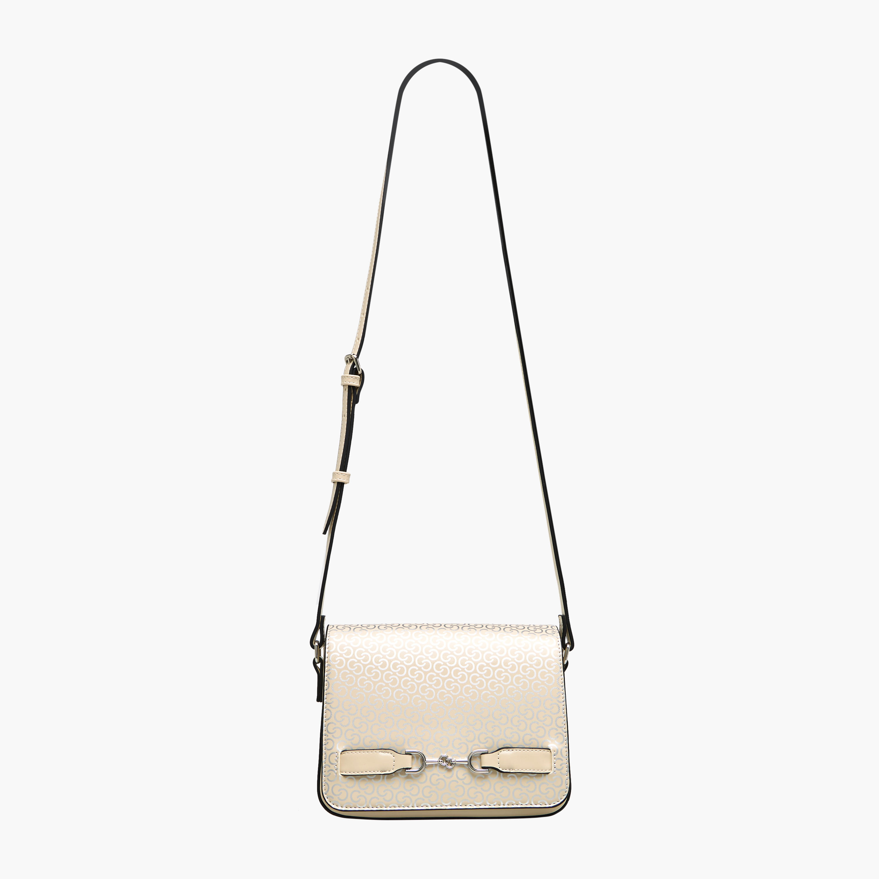 شنطة كروس بودي بطبعات مونوجرام وبزر إغلاق من سيليست-women-bagsandwallets-handbags-image-3